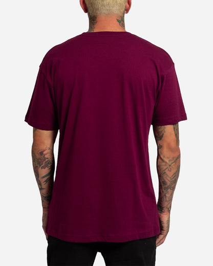 Wave Skull Tee Maroon