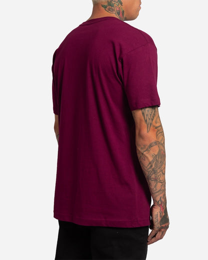 Wave Skull Tee Maroon