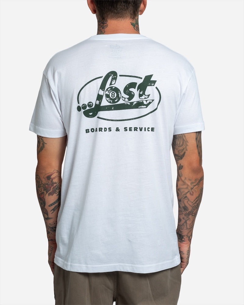 Corner Pocket Tee White – Lost Enterprises