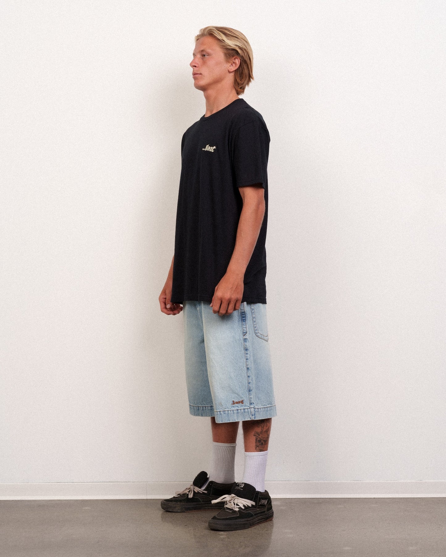 Linear Lam Tee Black