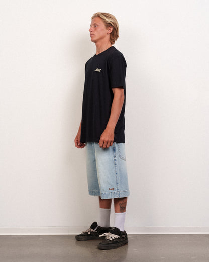 Linear Lam Tee Black