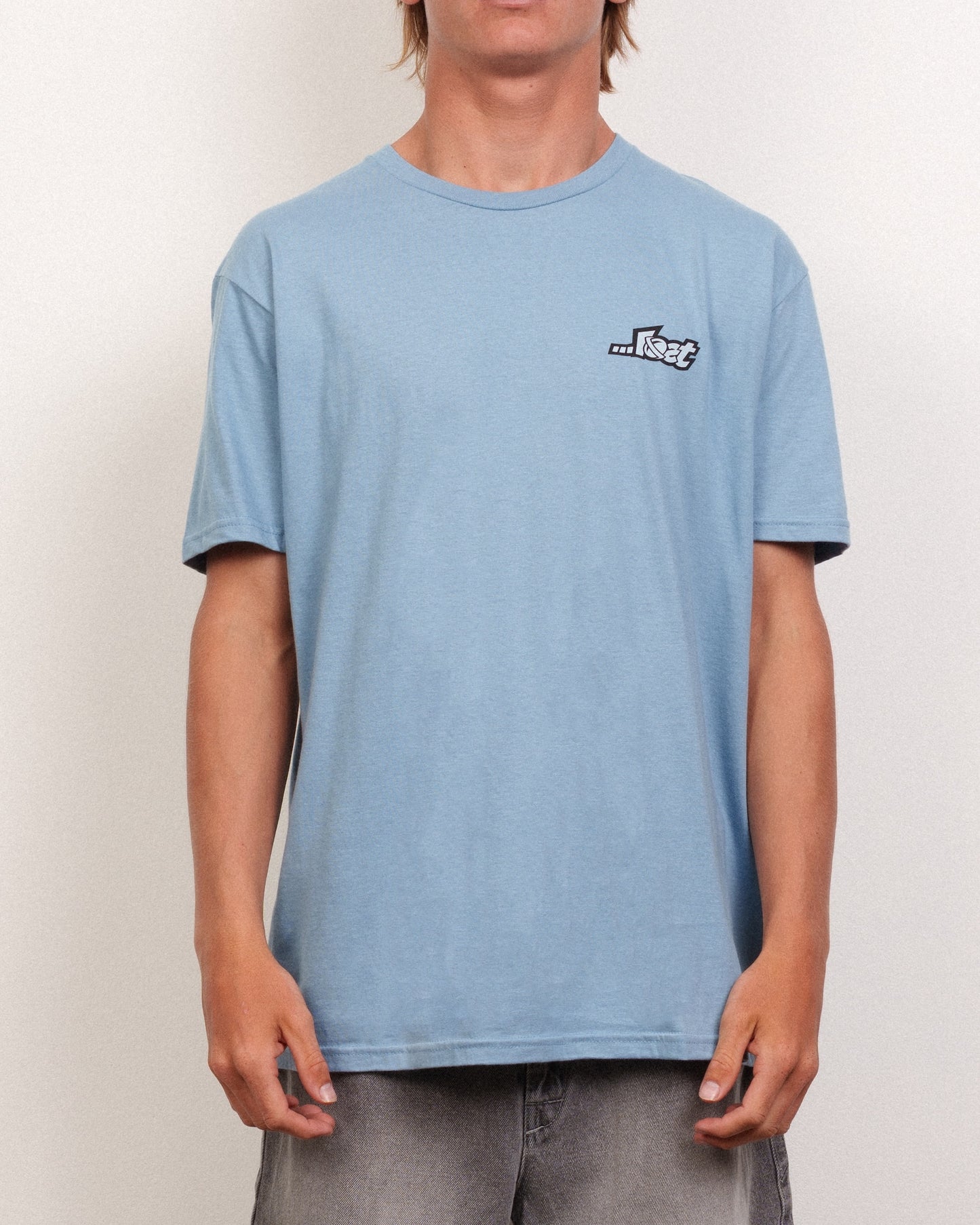 Linear Lam Tee Stone Blue