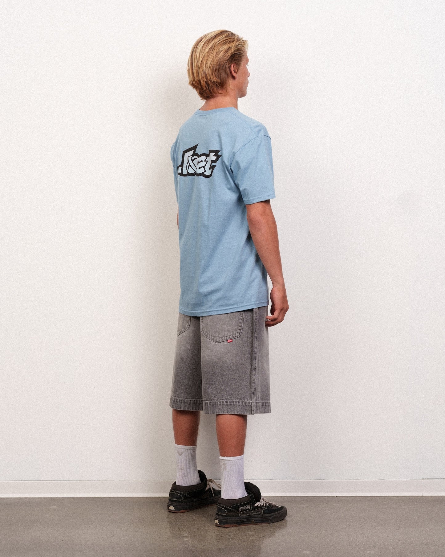 Linear Lam Tee Stone Blue