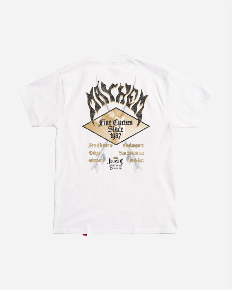 Mayhem Fine Curves Tee White