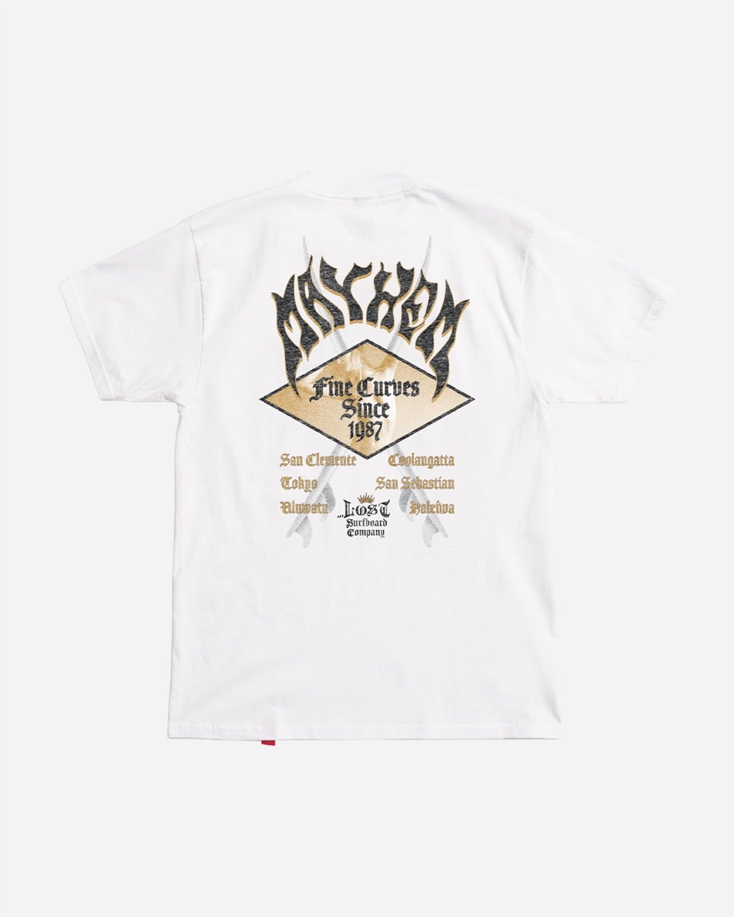 Mayhem Fine Curves Tee White
