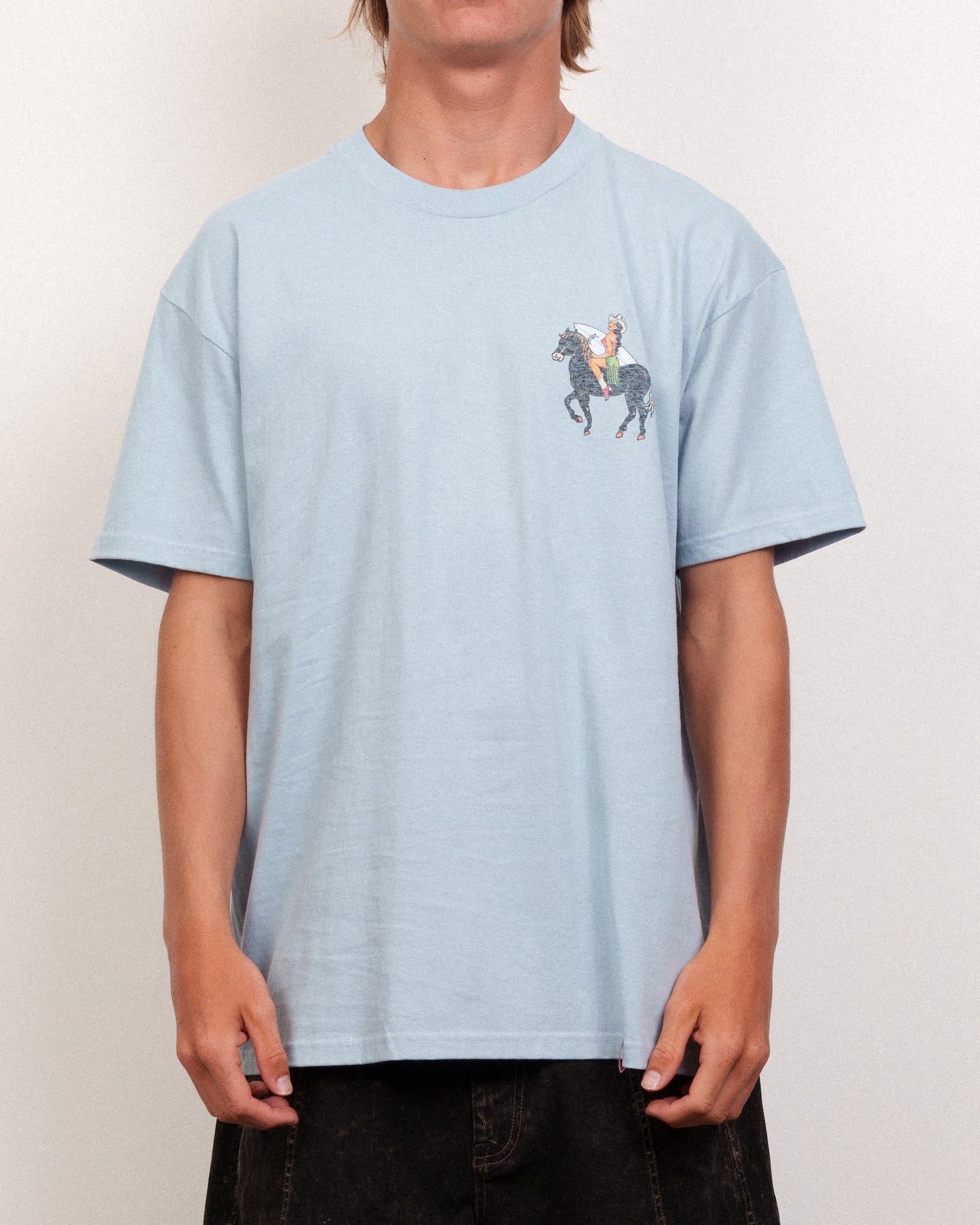 Cowgirl In The Sand Tee Arctic Blue