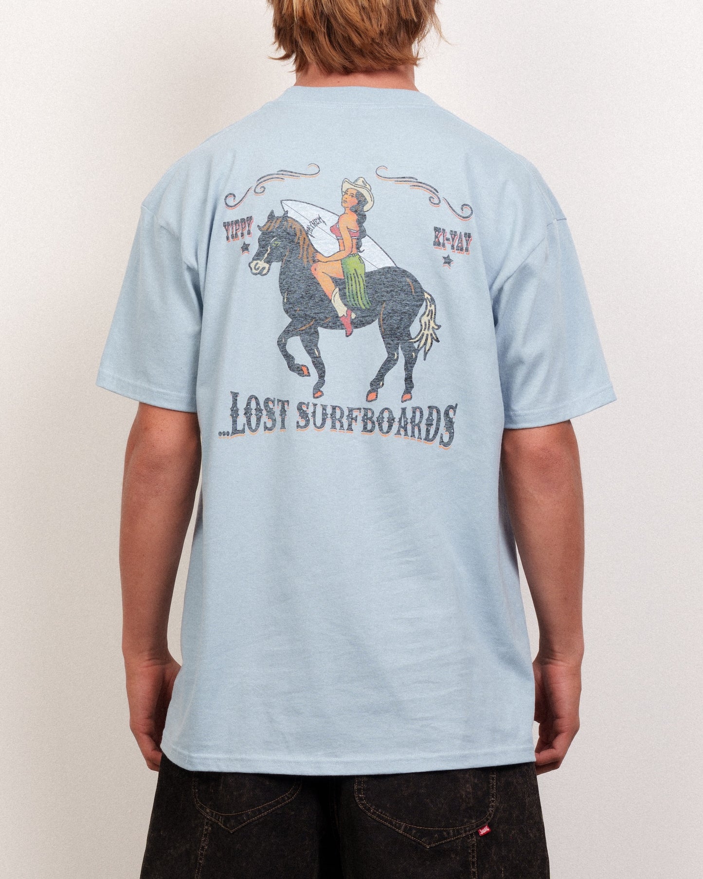 Cowgirl In The Sand Tee Arctic Blue