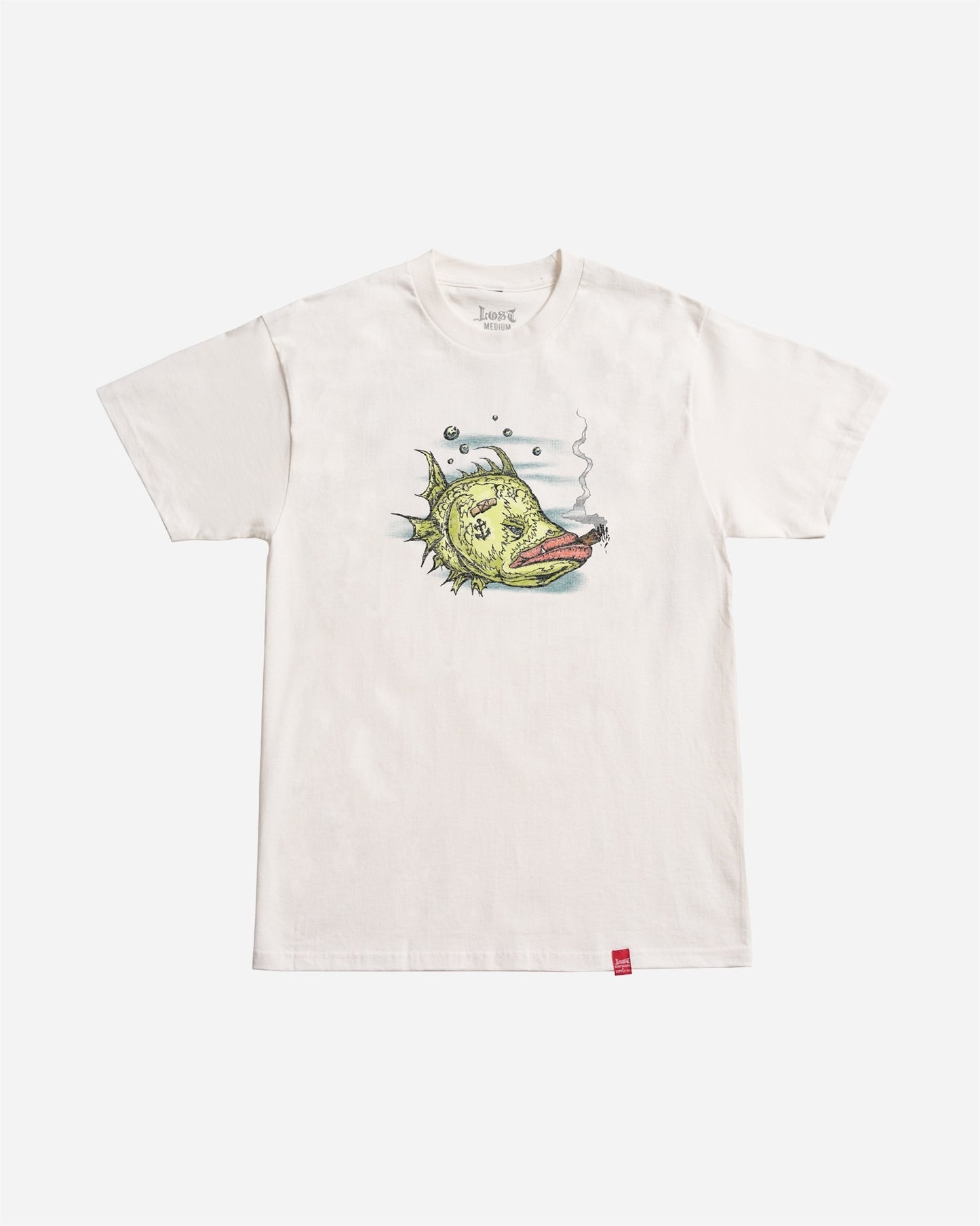 Lost Grumpy Grouper Tee Vintage White