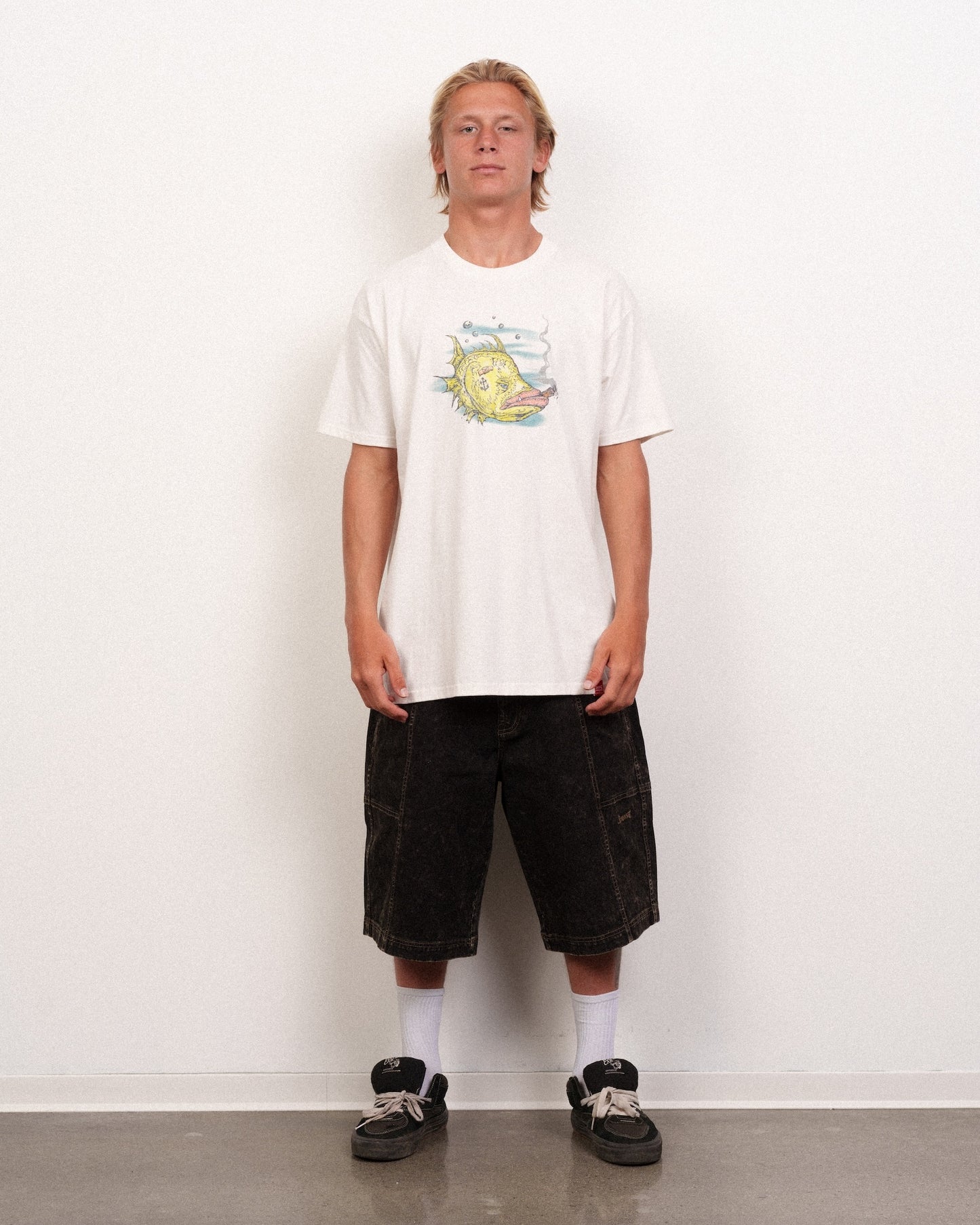Lost Grumpy Grouper Tee Vintage White