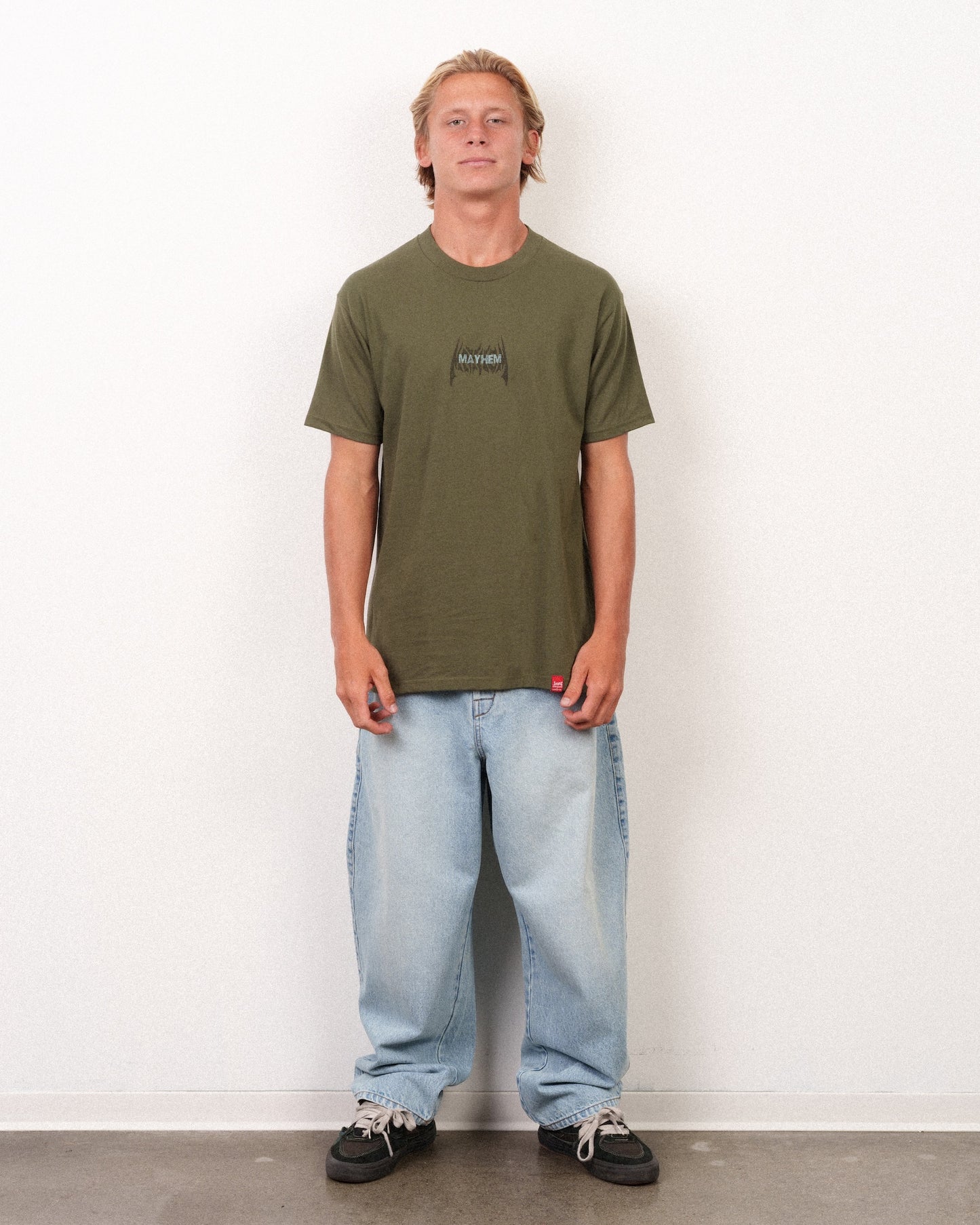 Mayhem Big Block Tee Surplus Green