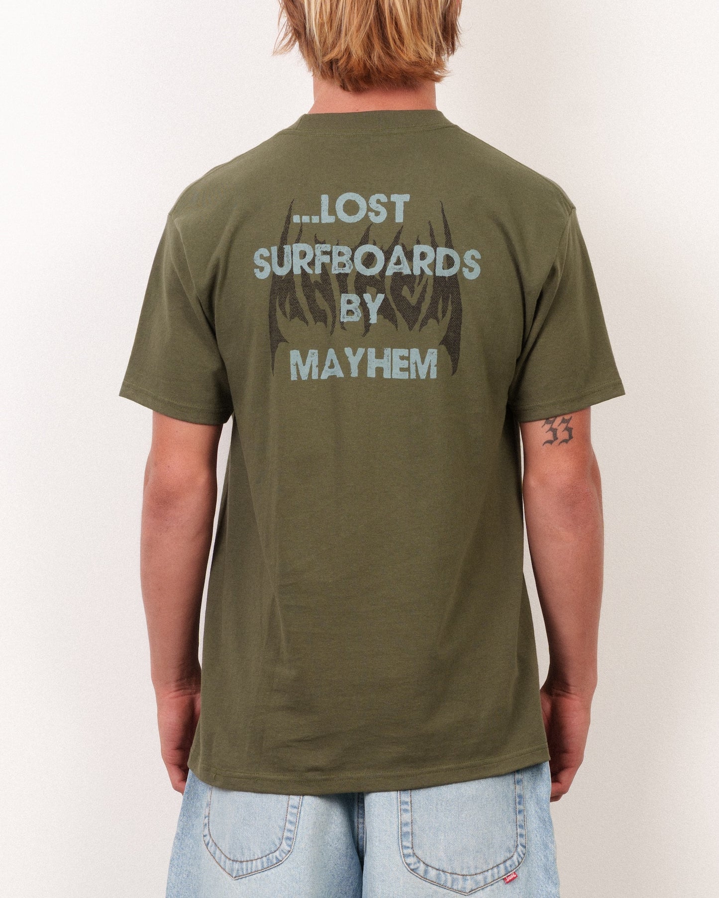 Mayhem Big Block Tee Surplus Green