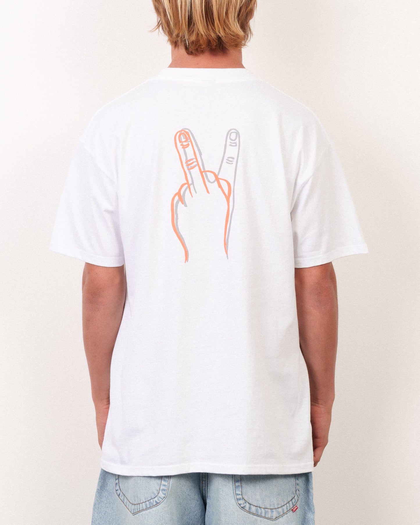 Peace Off Tee White