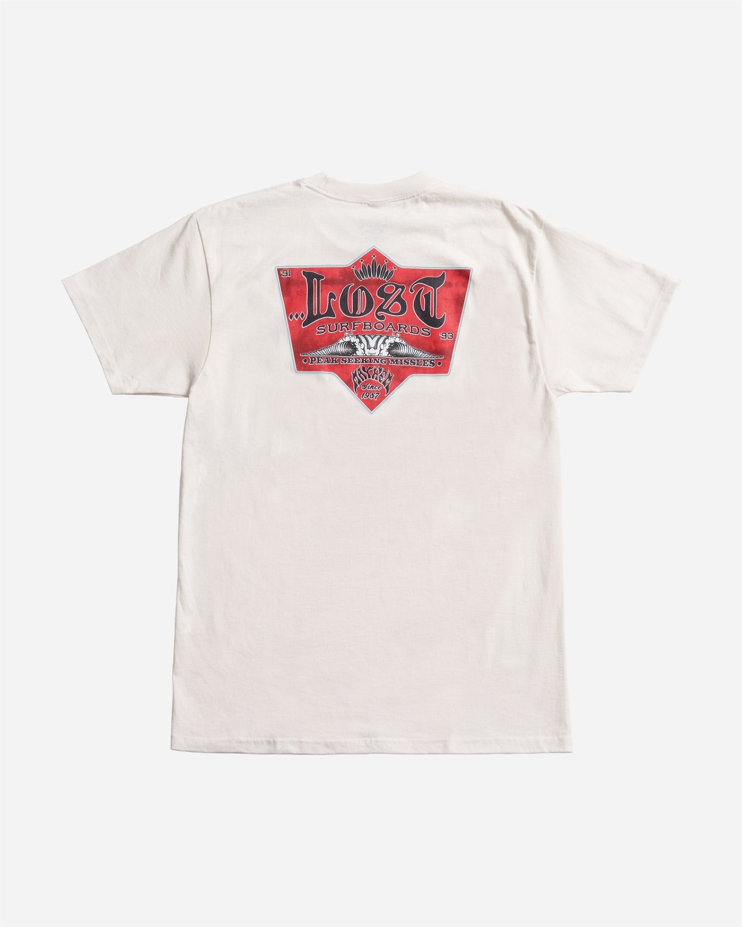 Mayhem Peak Seeking Missile Tee Vintage White