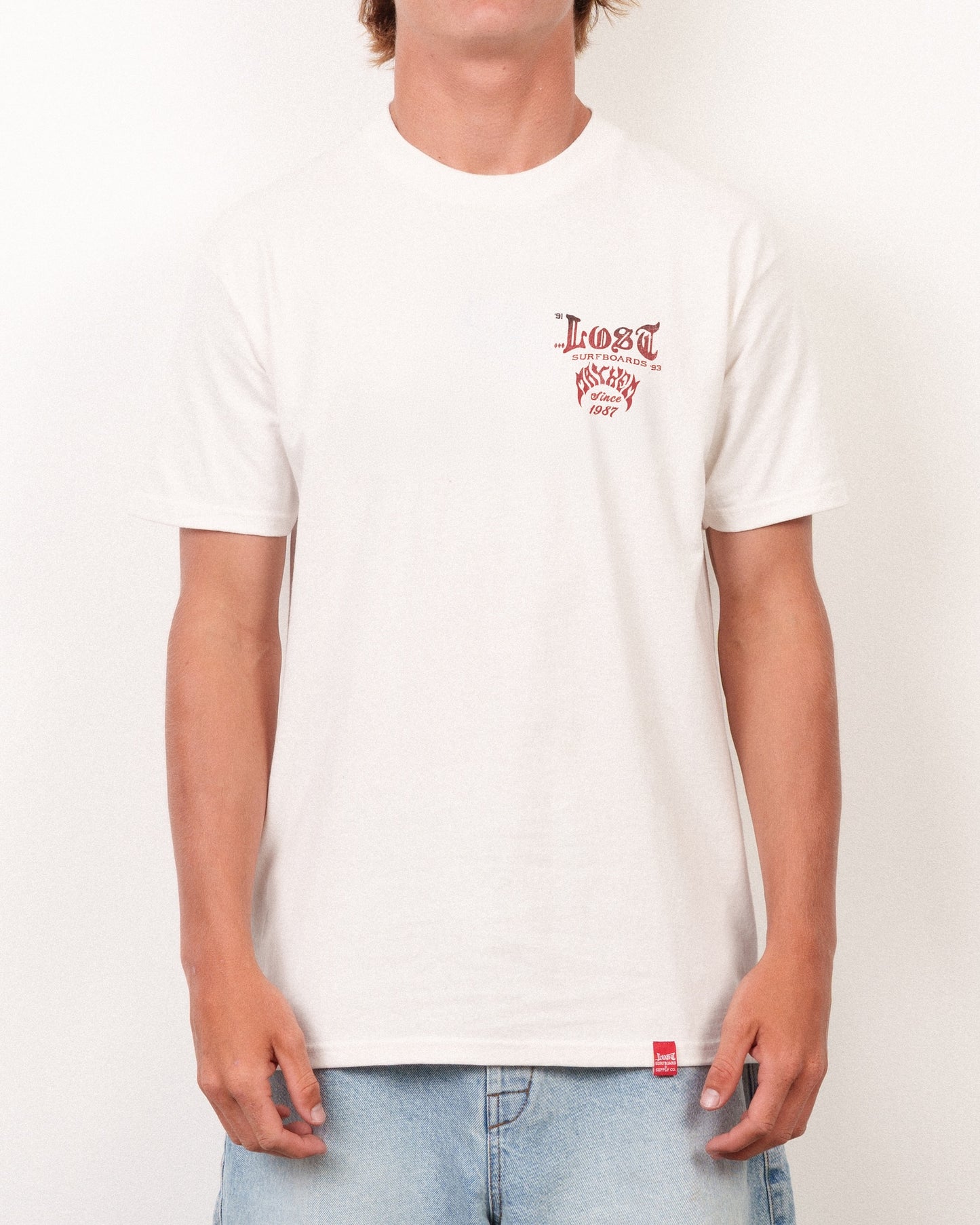 Mayhem Peak Seeking Missile Tee Vintage White