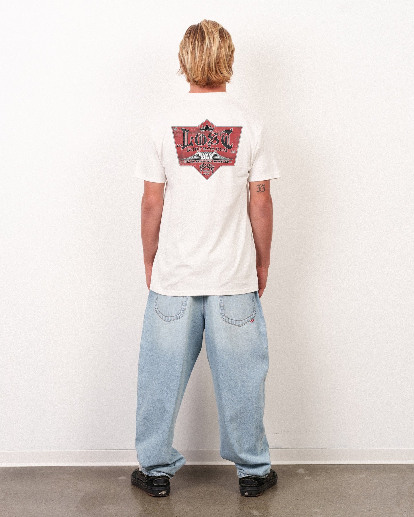 Mayhem Peak Seeking Missile Tee Vintage White