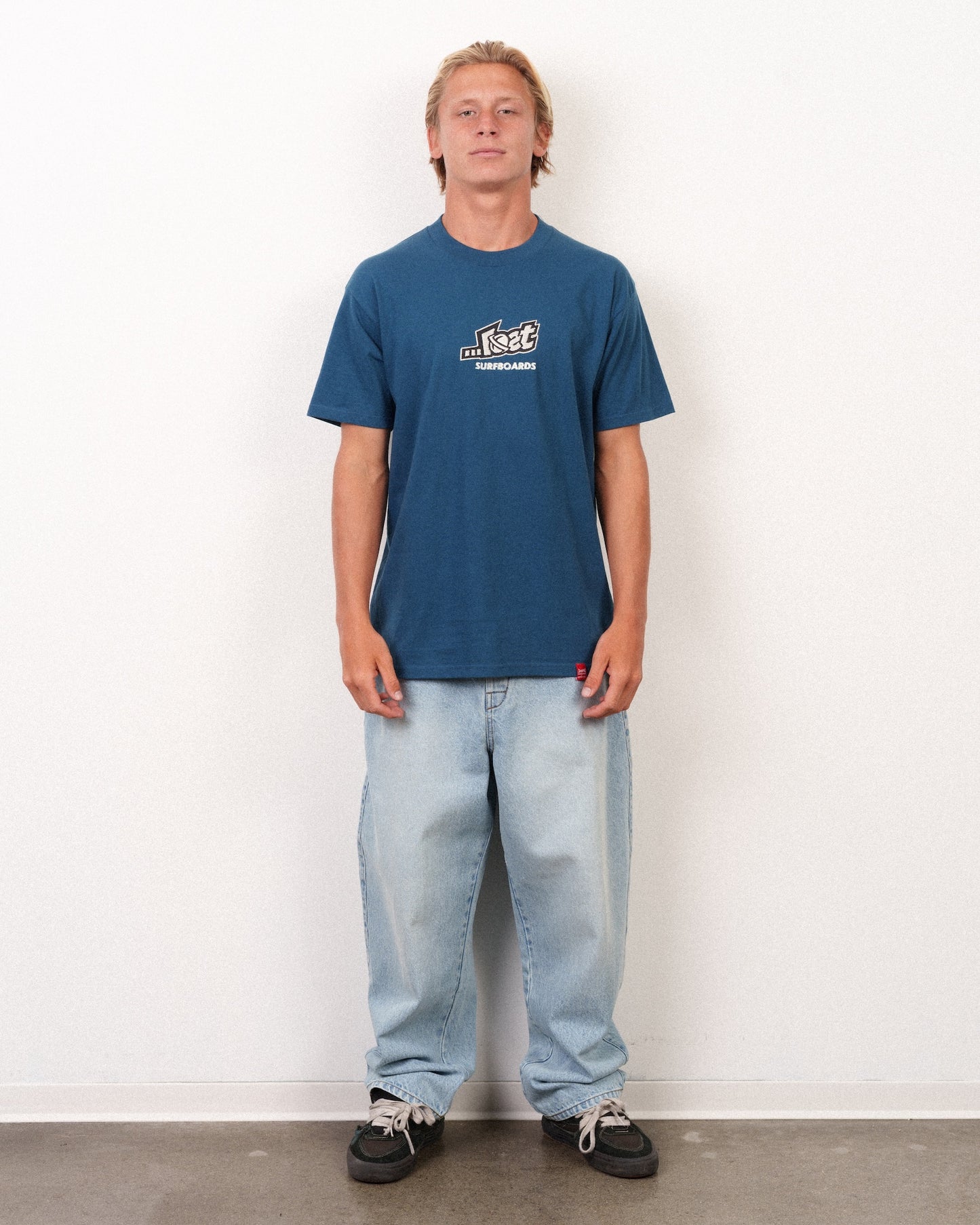 Stitched Lam Tee Harbor Blue