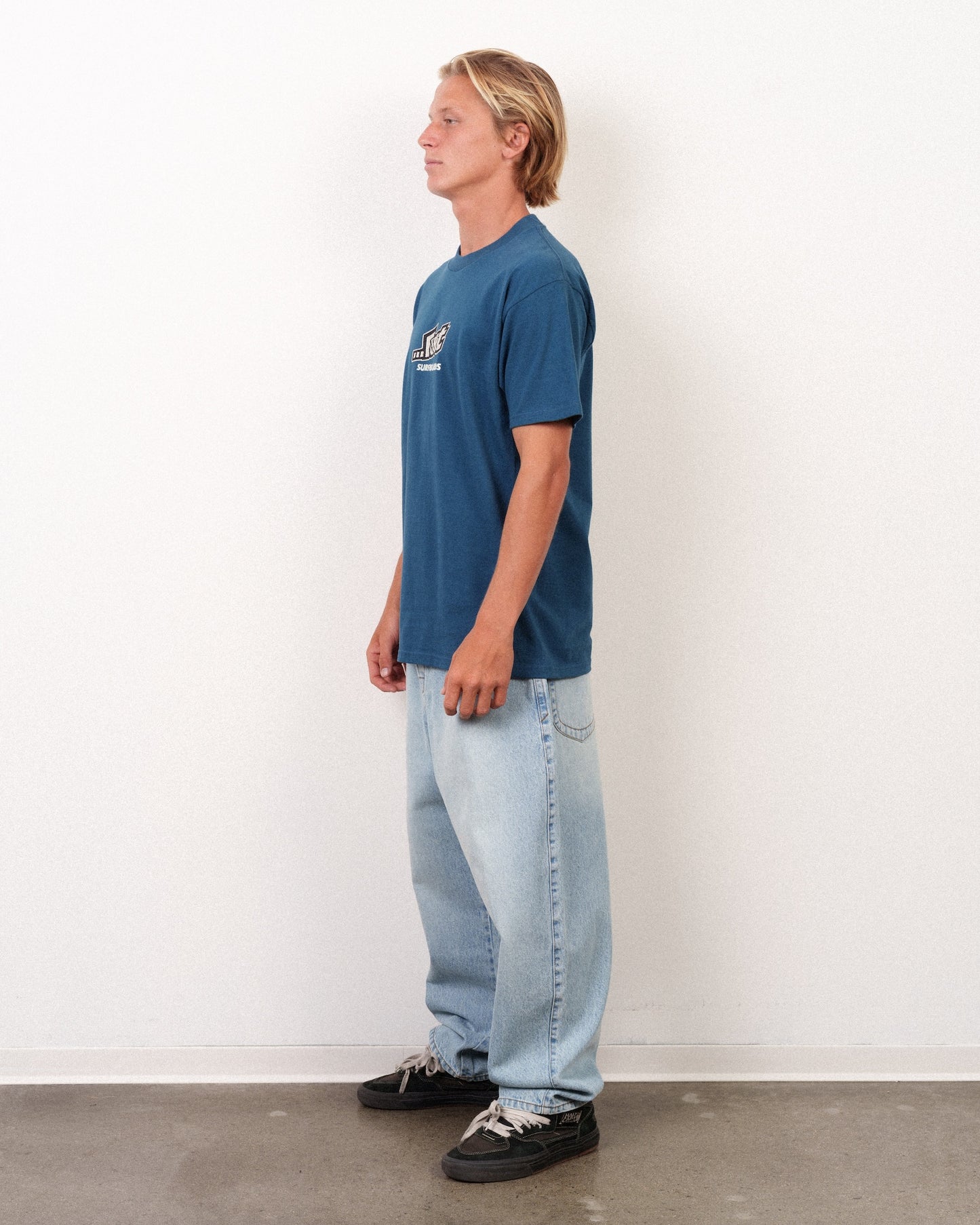 Stitched Lam Tee Harbor Blue