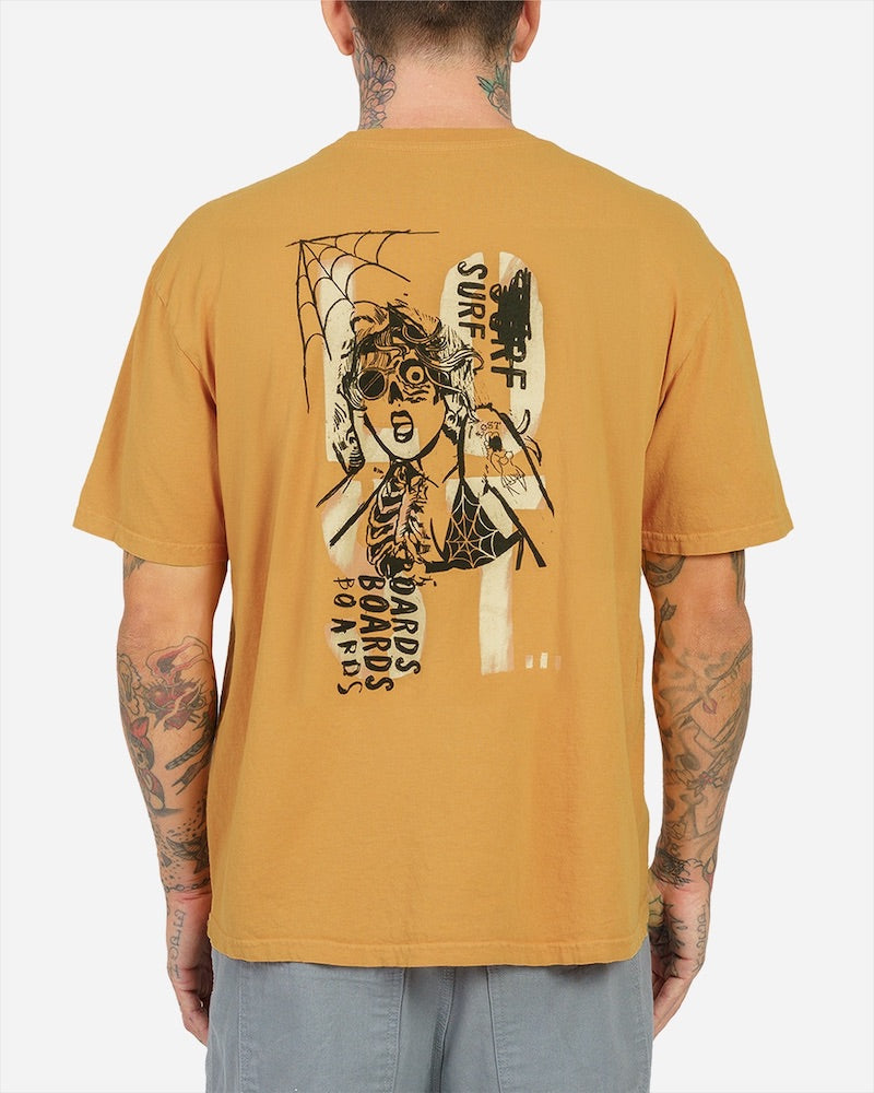 Surf Bored Boxy Tee Faded Orange