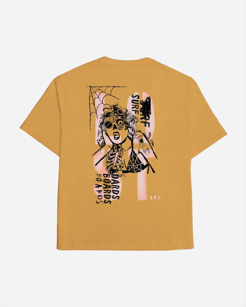 Surf Bored Boxy Tee Faded Orange