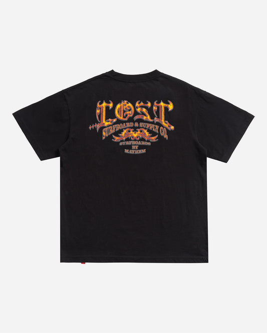 Arched Gnarly Logo Boxy Tee Black