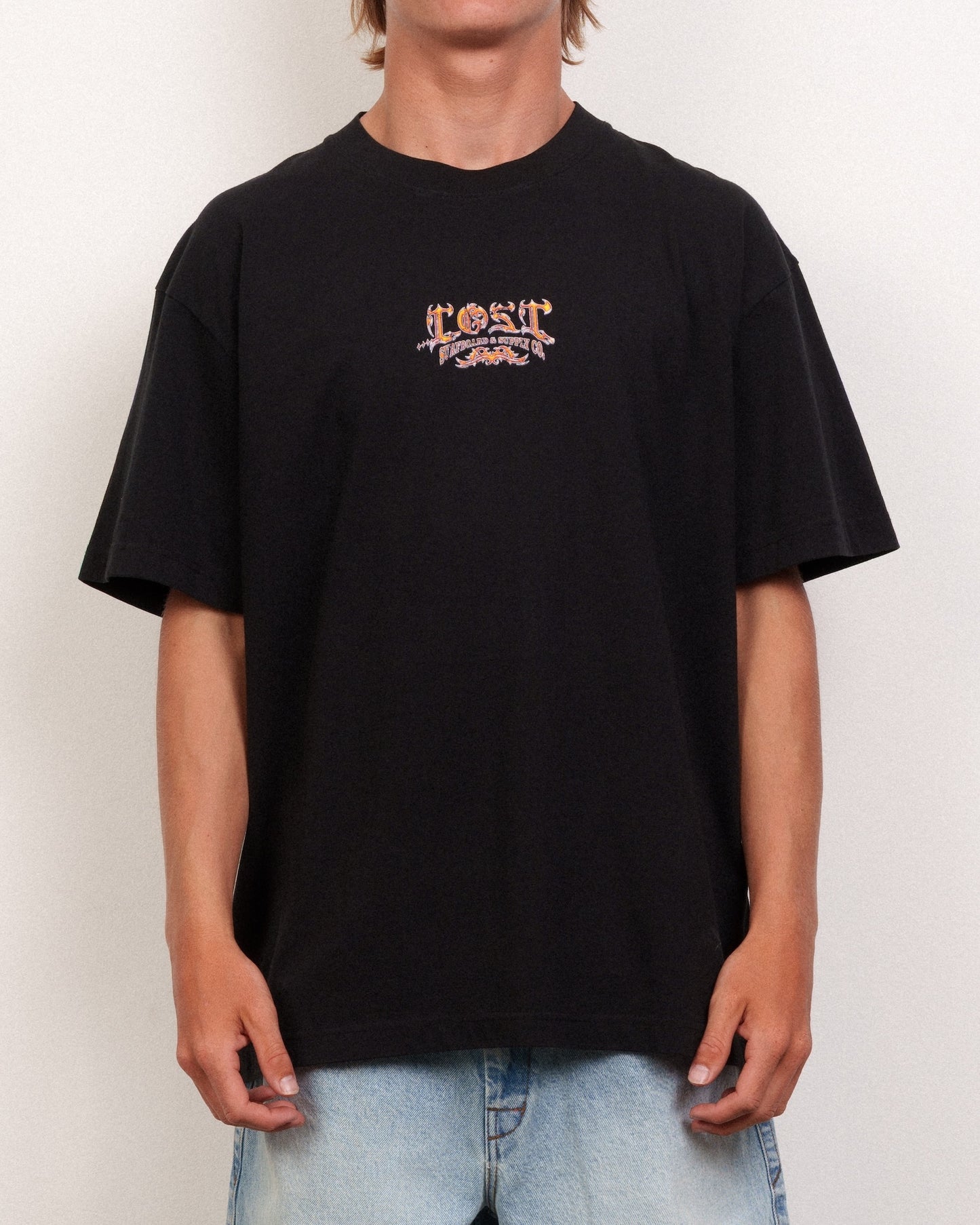 Arched Gnarly Logo Boxy Tee Black