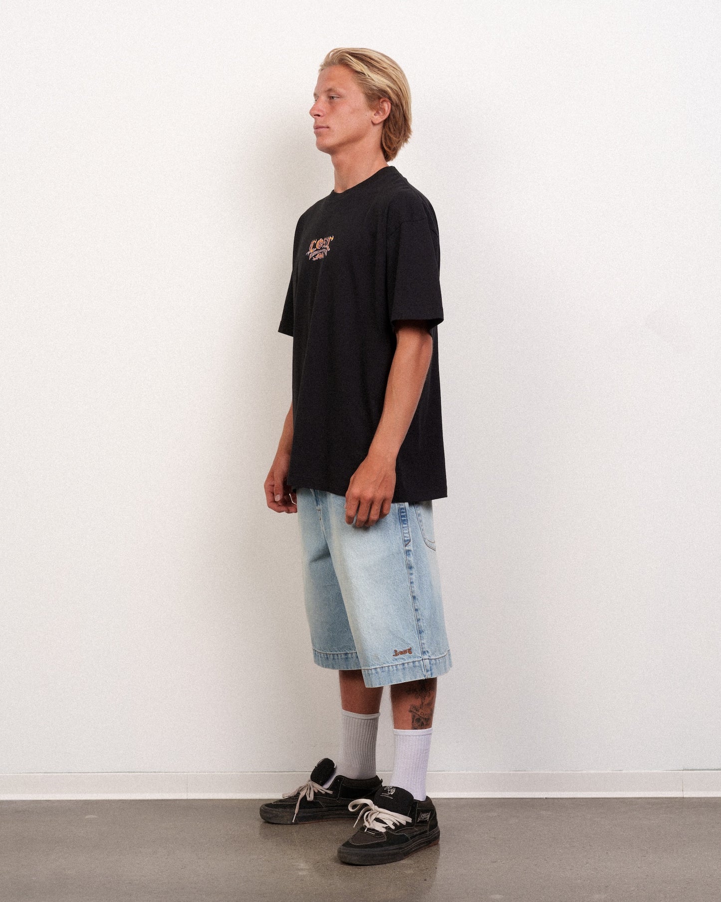 Arched Gnarly Logo Boxy Tee Black