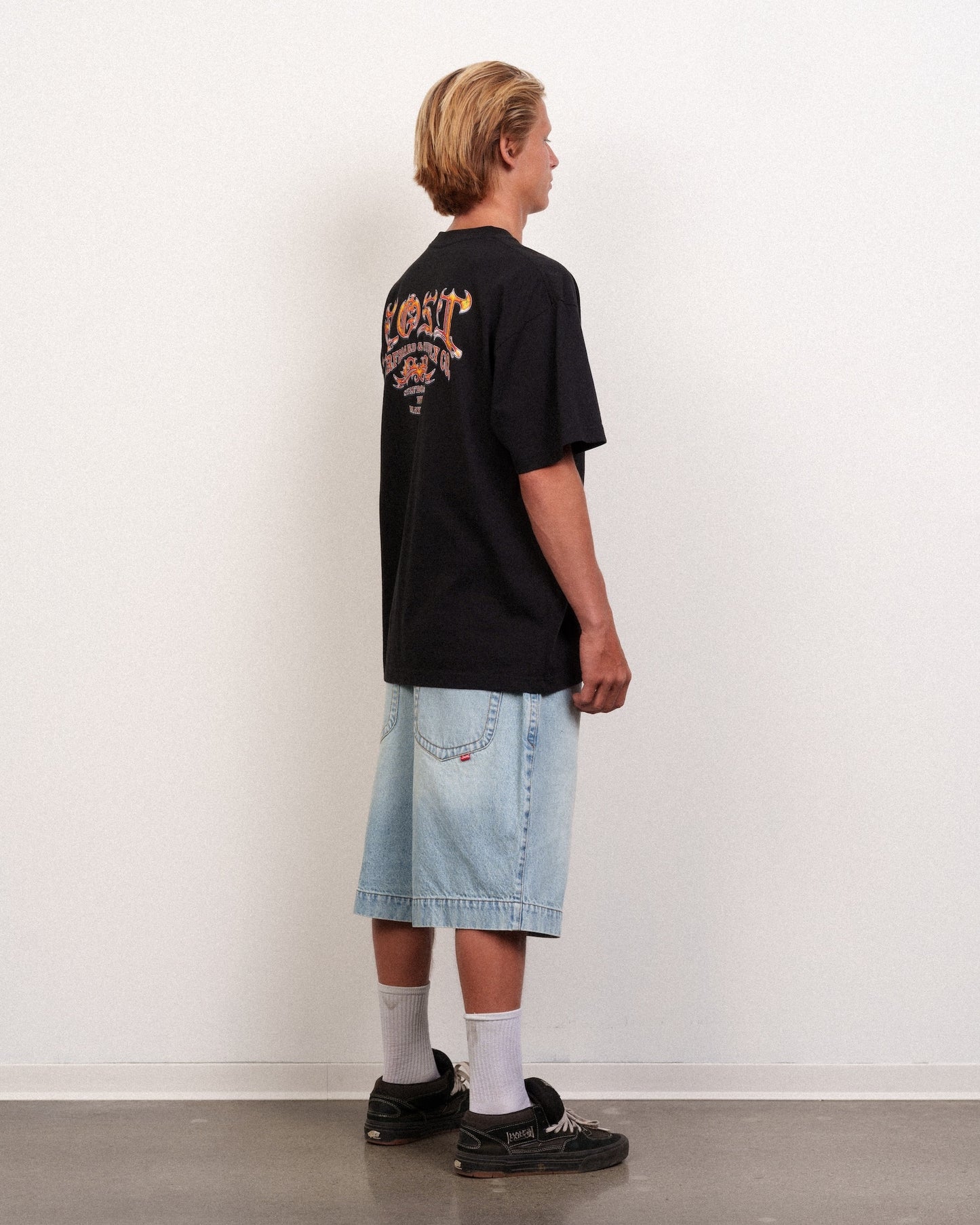 Arched Gnarly Logo Boxy Tee Black