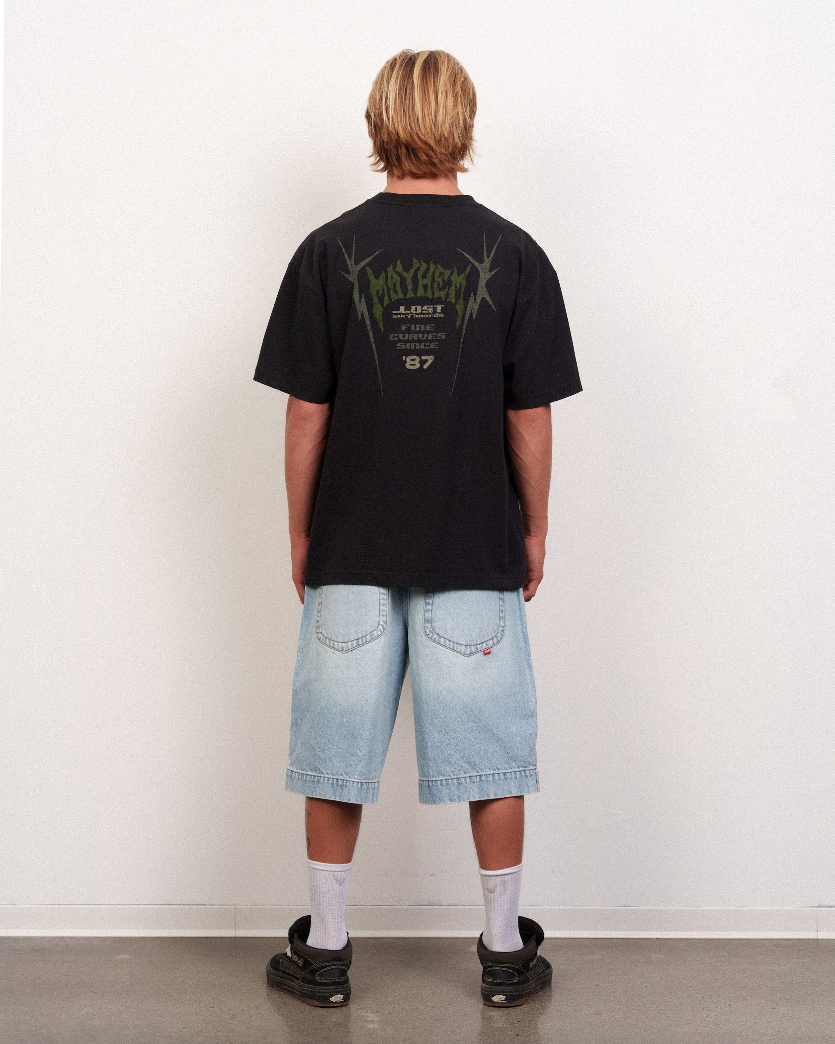 MAYHEM SPIKES LOGO BOXY TEE BLACK – Lost Enterprises
