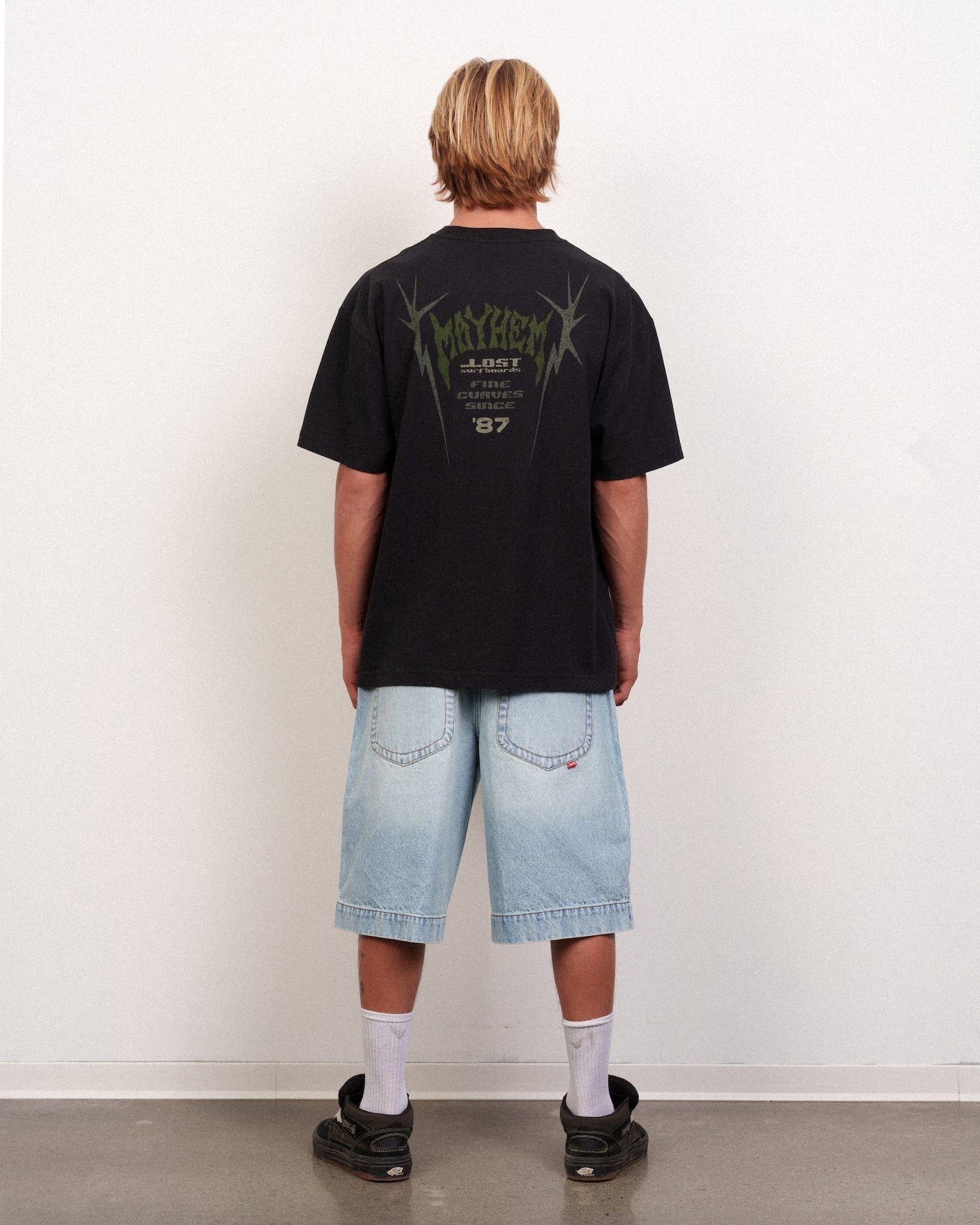 Mayhem Spikes Logo Boxy Tee Black
