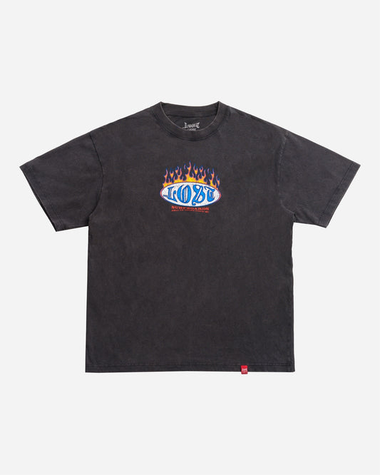 Flamer Logo Boxy Tee Black Snow