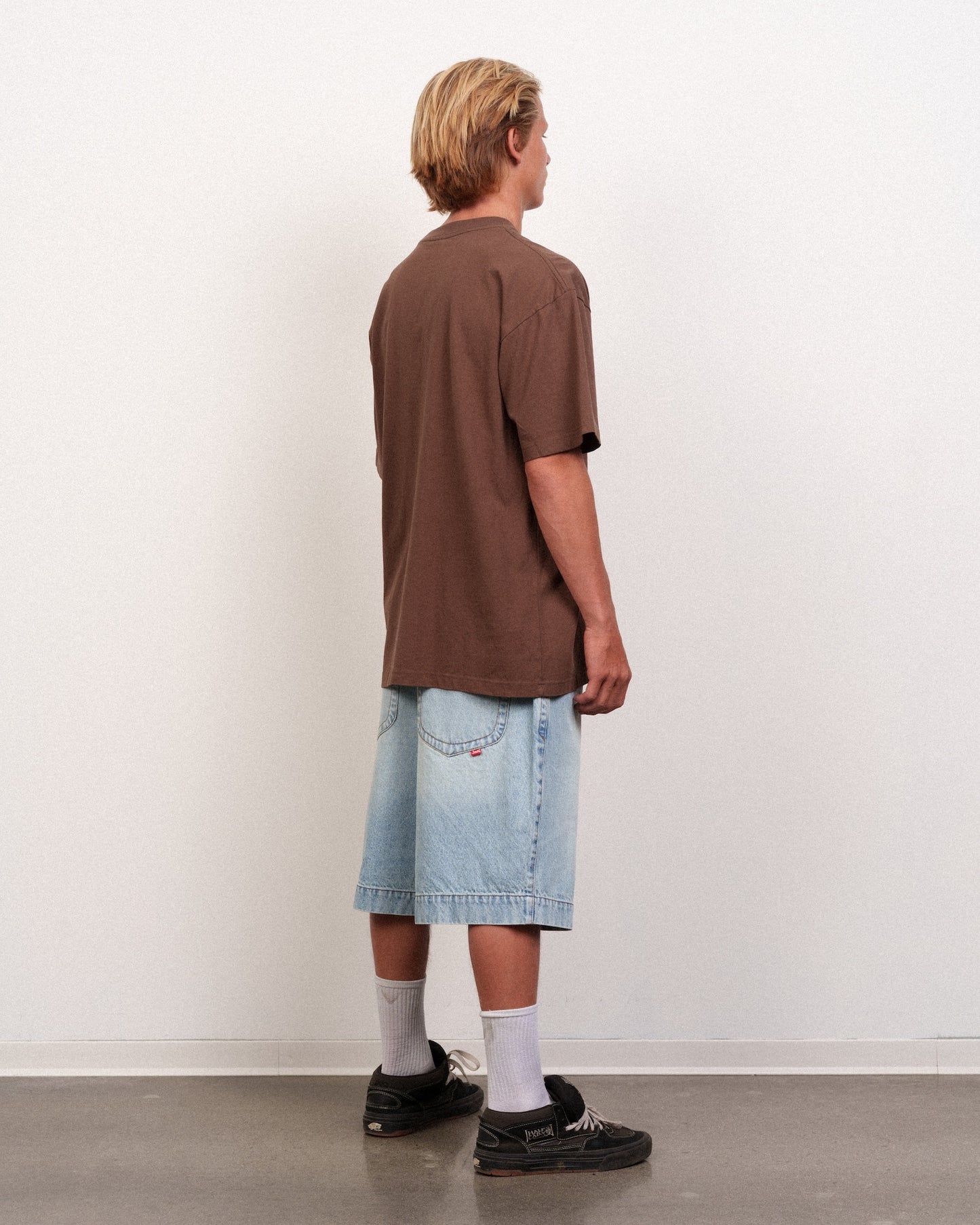 Flamer Logo Boxy Tee Chocolate Snow