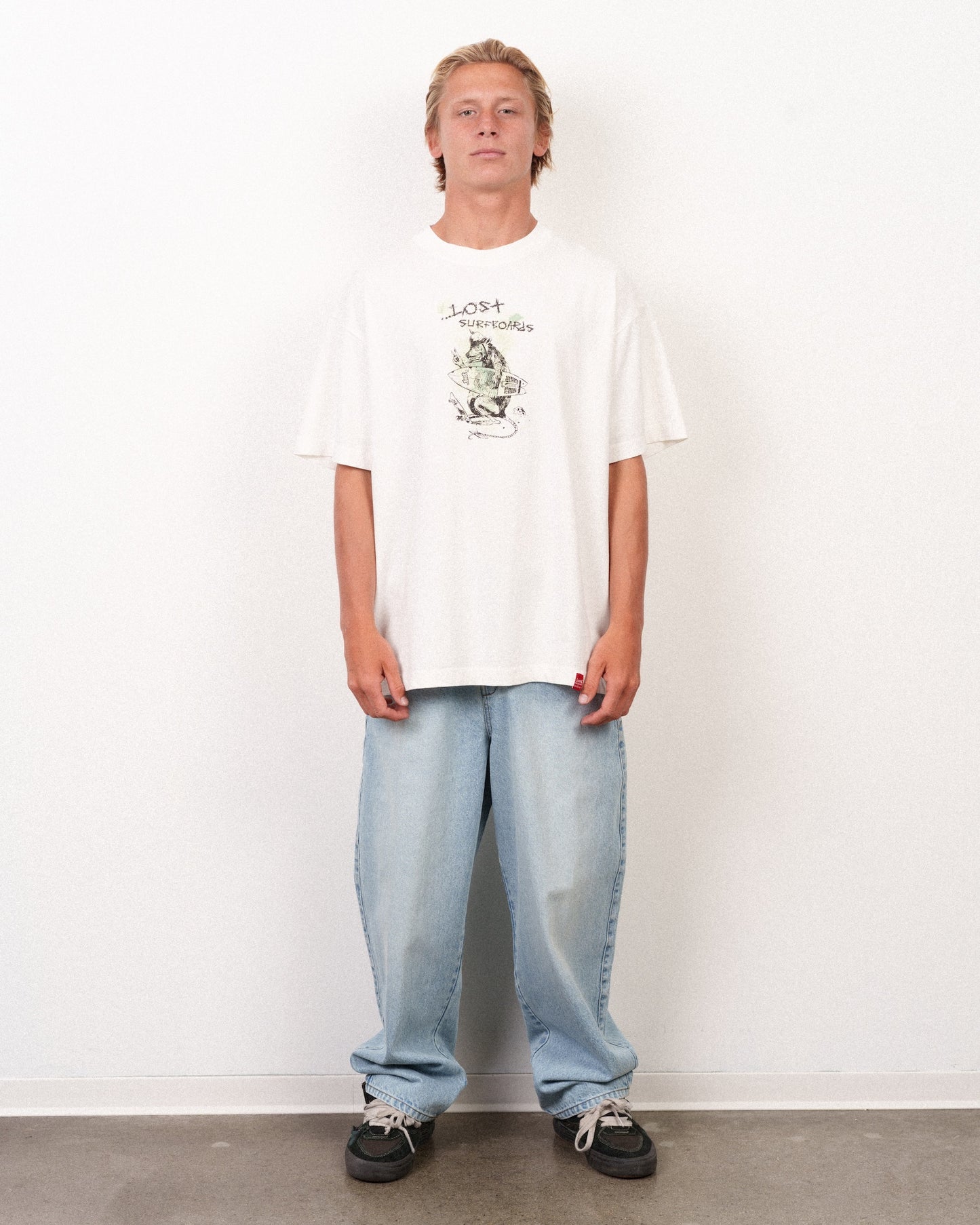 Ratty Boxy Tee White