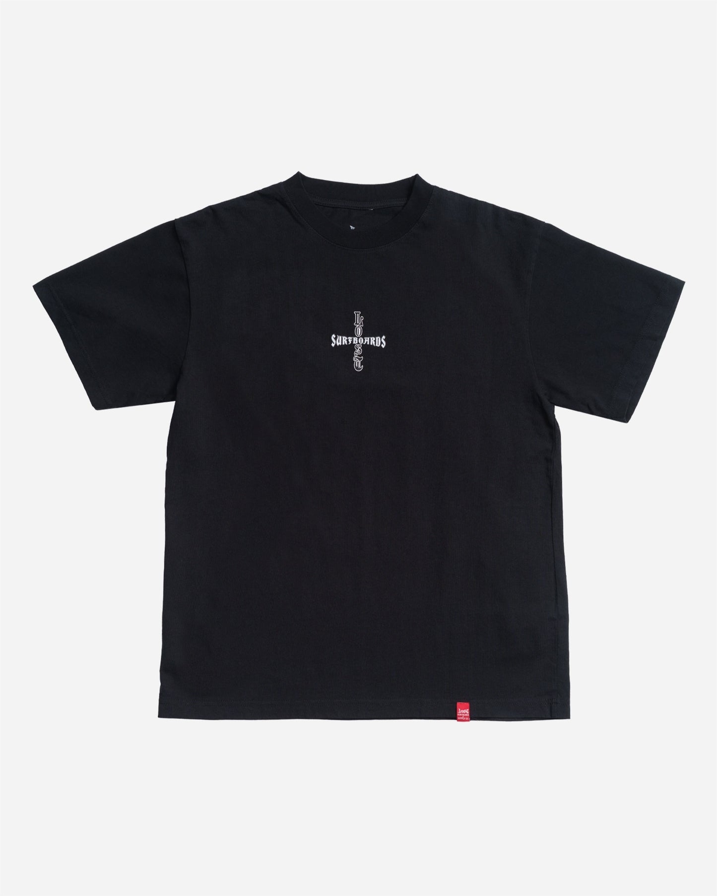 Crossed Boxy Tee Black