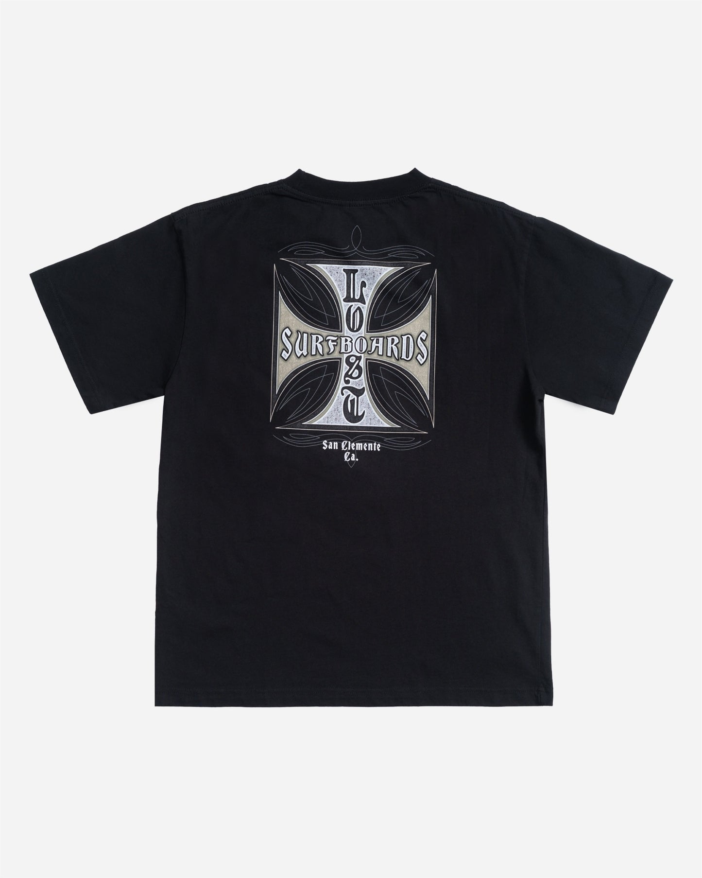 Crossed Boxy Tee Black