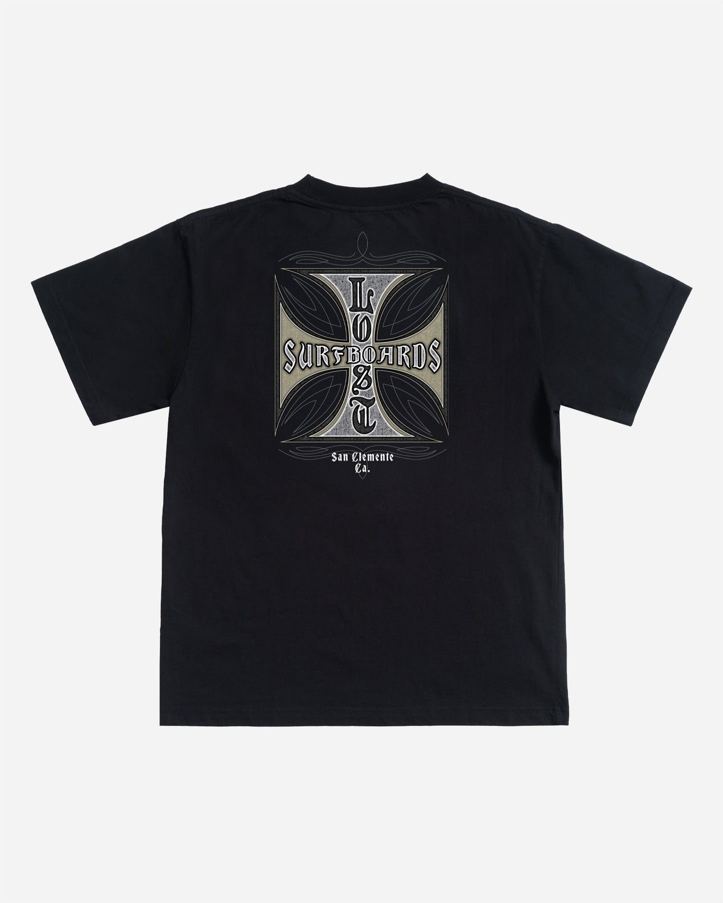 Crossed Boxy Tee Black