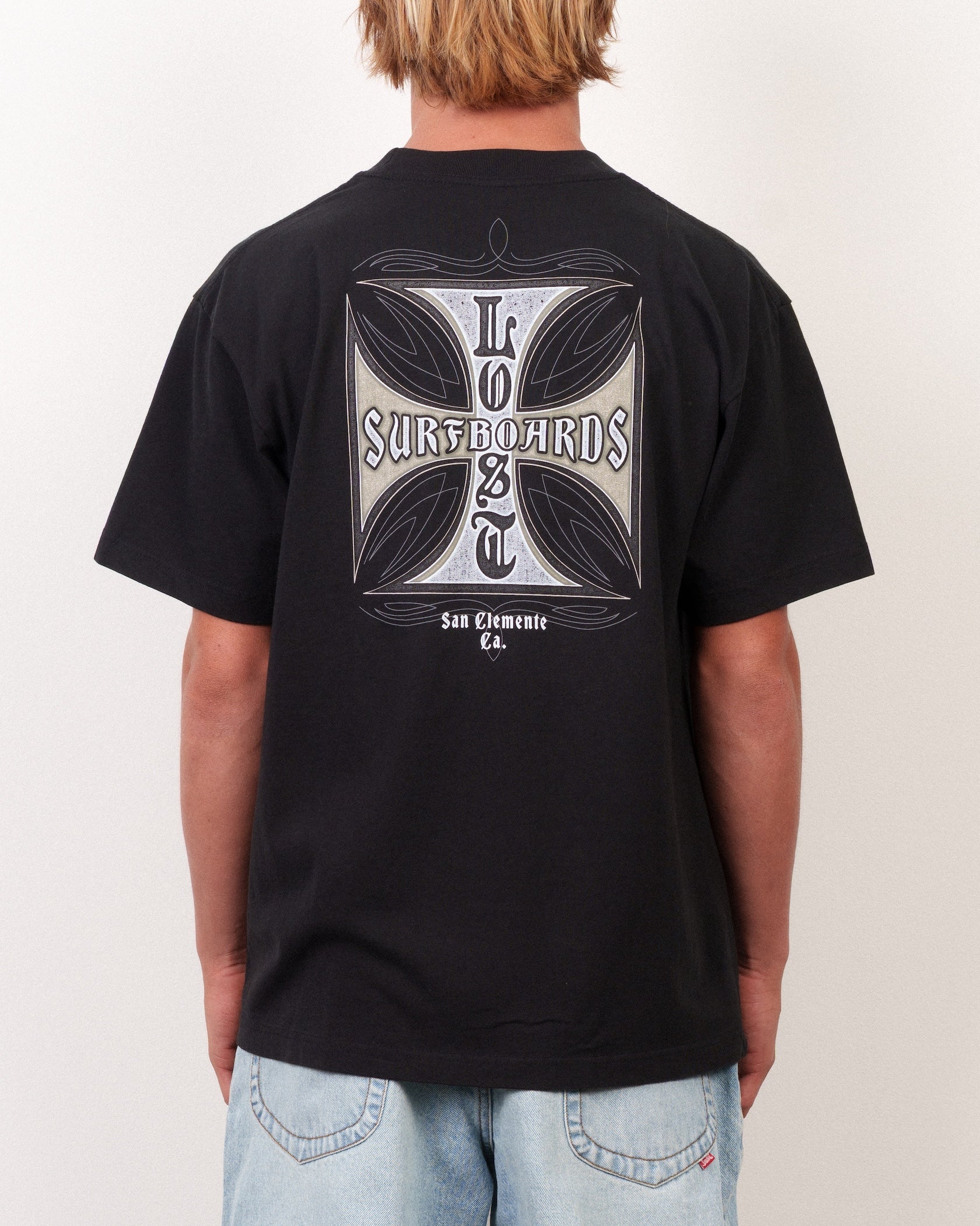 Crossed Boxy Tee Black – Lost Enterprises