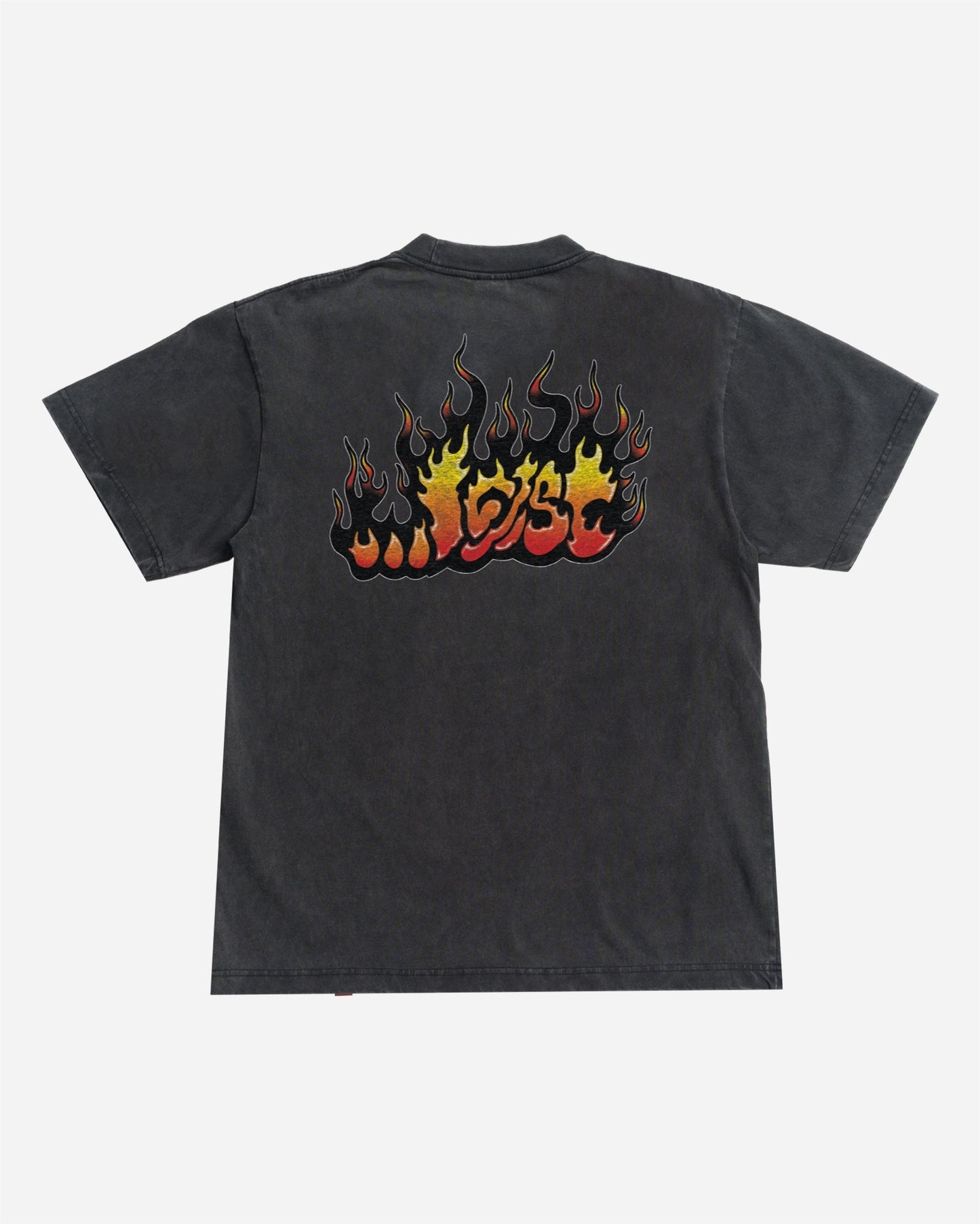 Flame Lam Boxy Tee Vintage Black