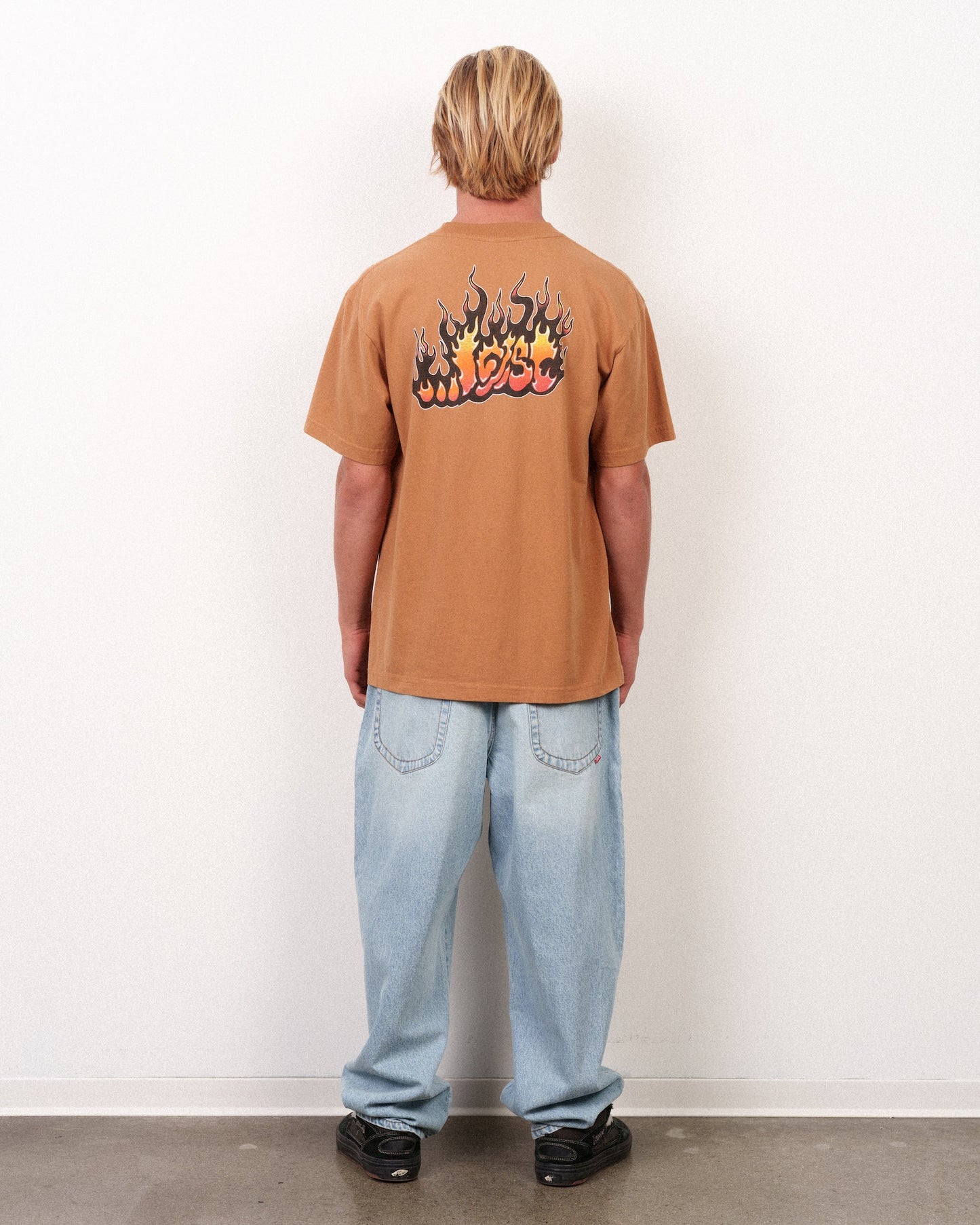 Flame Lam Boxy Tee Wheat