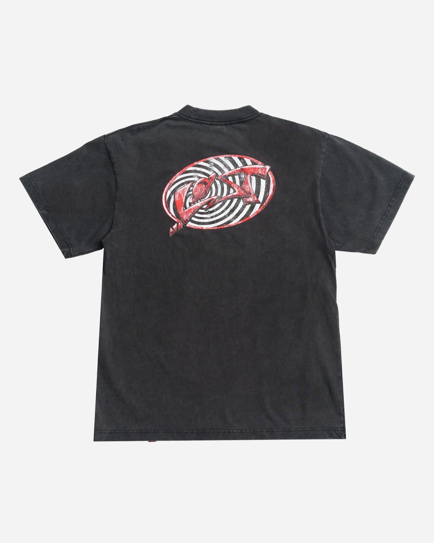 Spiraling Boxy Tee Vintage Black