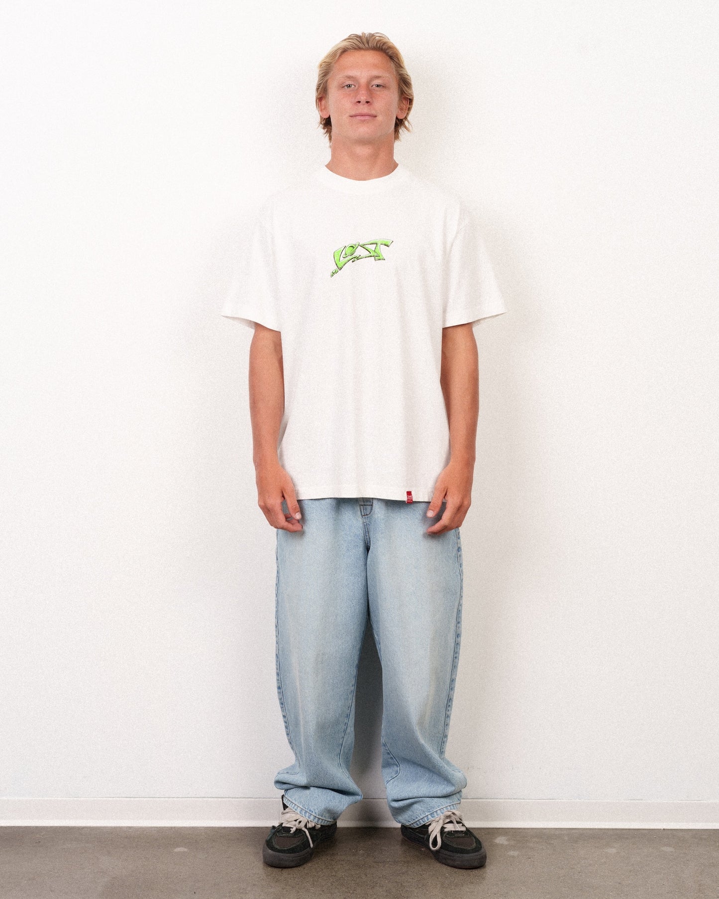 Spiraling Boxy Tee White