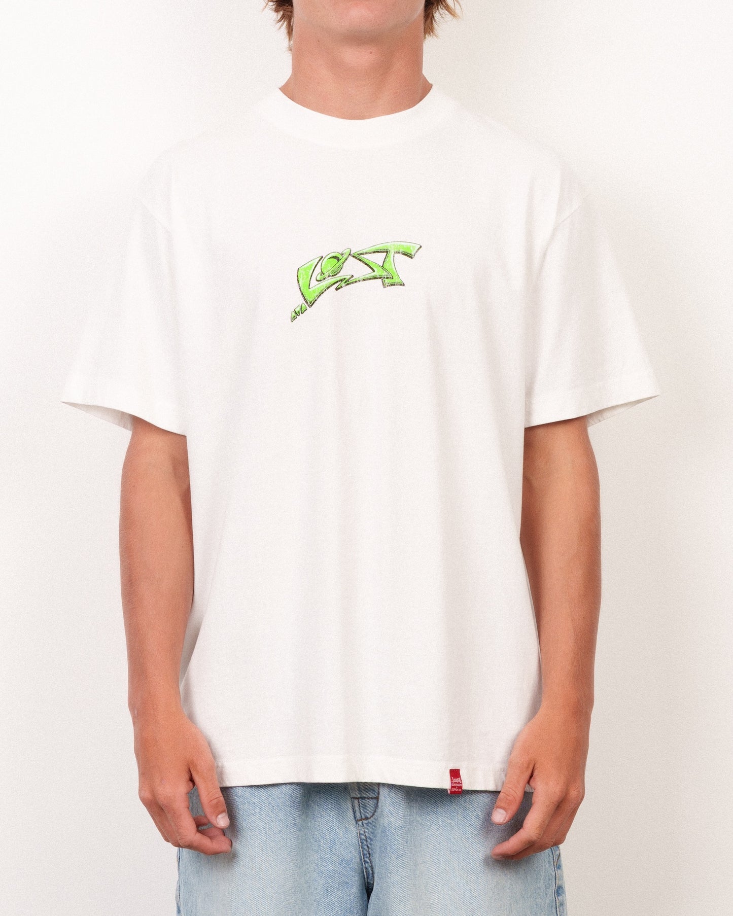 Spiraling Boxy Tee White