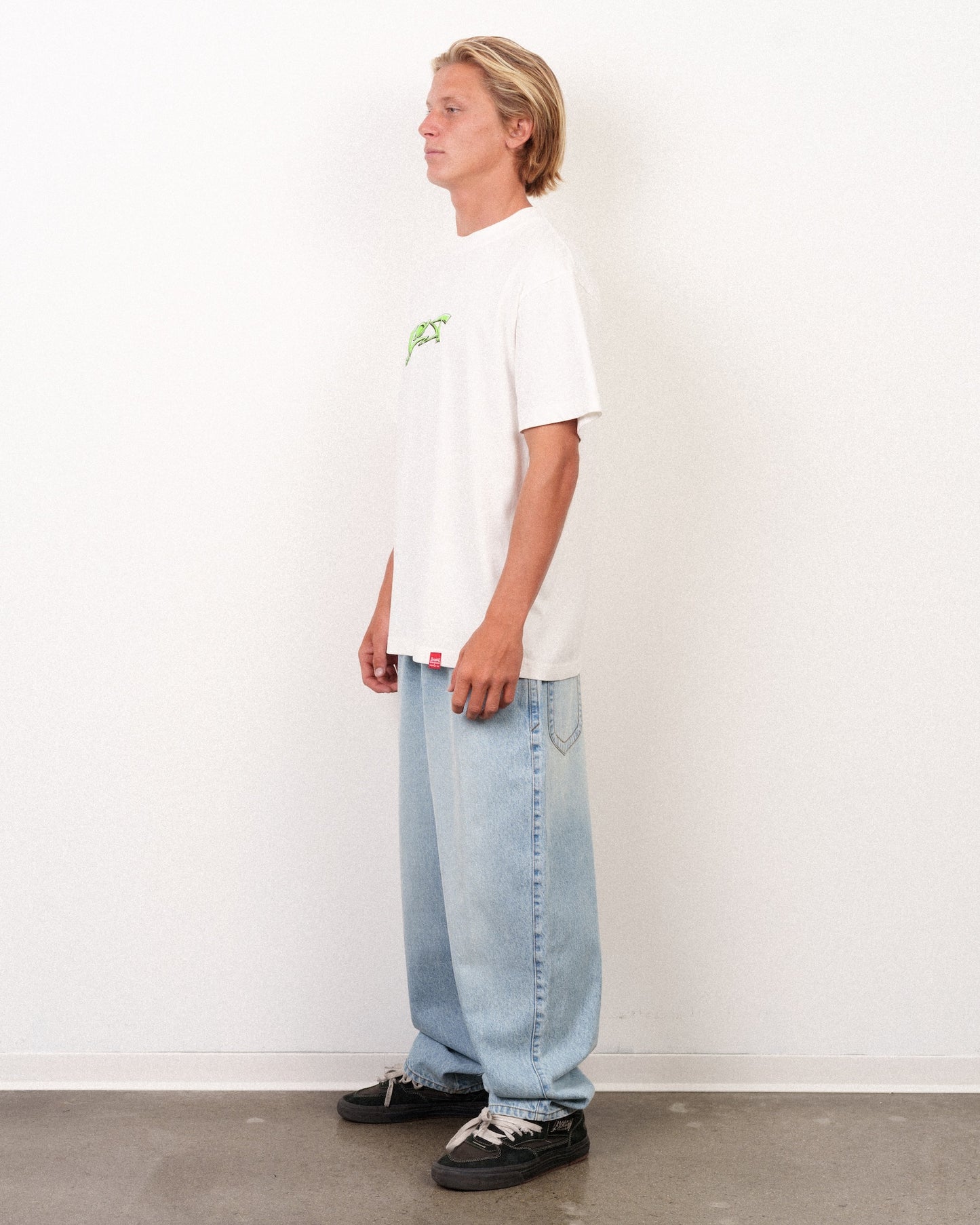 Spiraling Boxy Tee White
