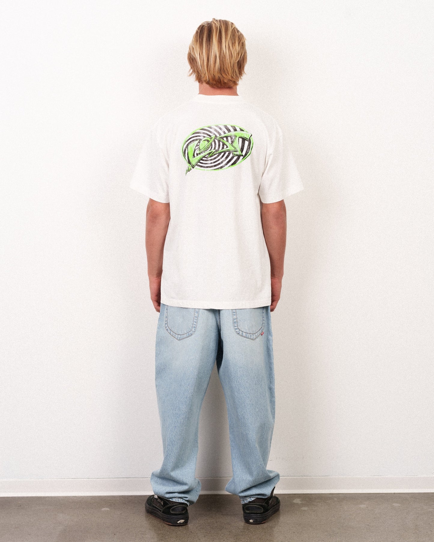 Spiraling Boxy Tee White