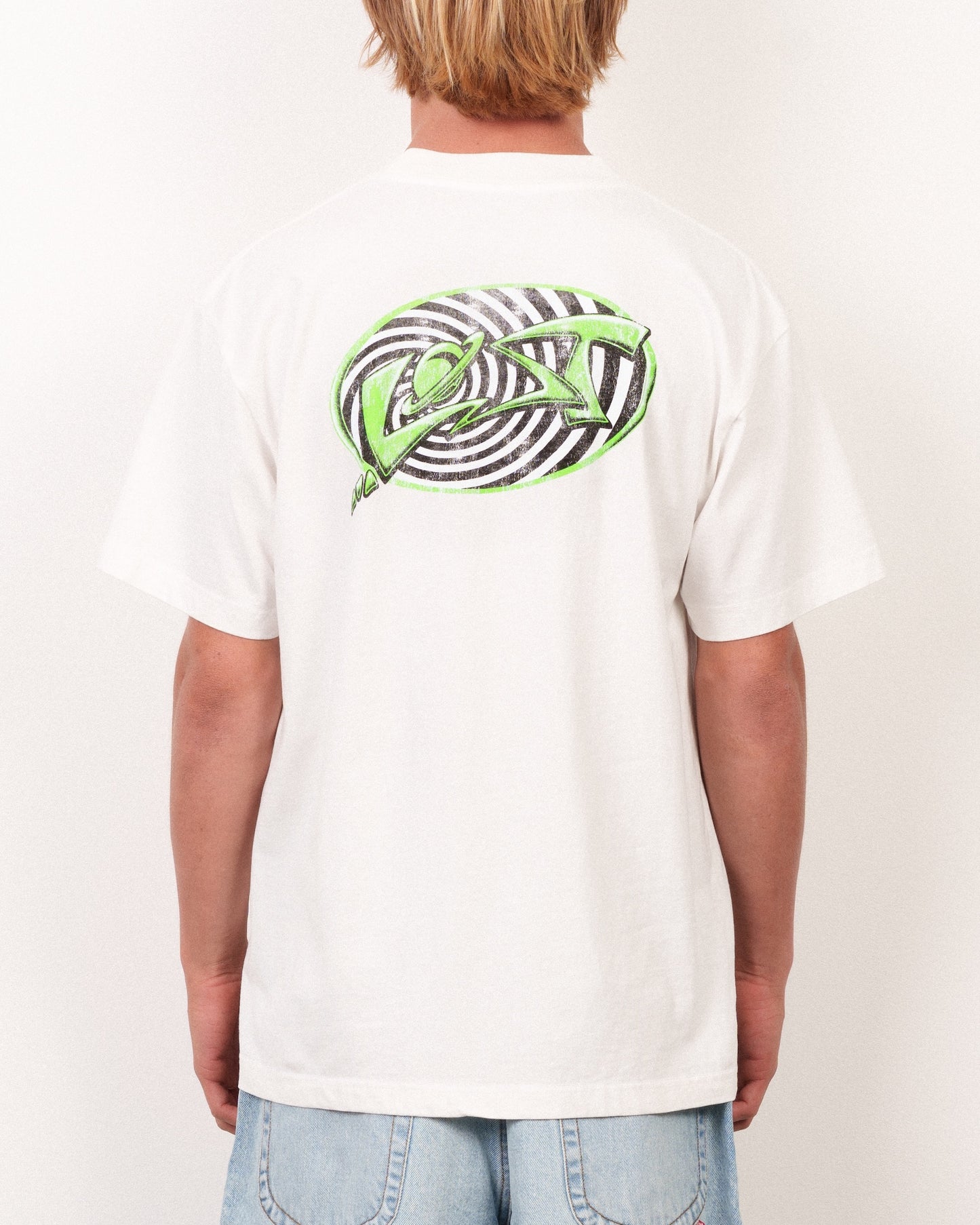 Spiraling Boxy Tee White