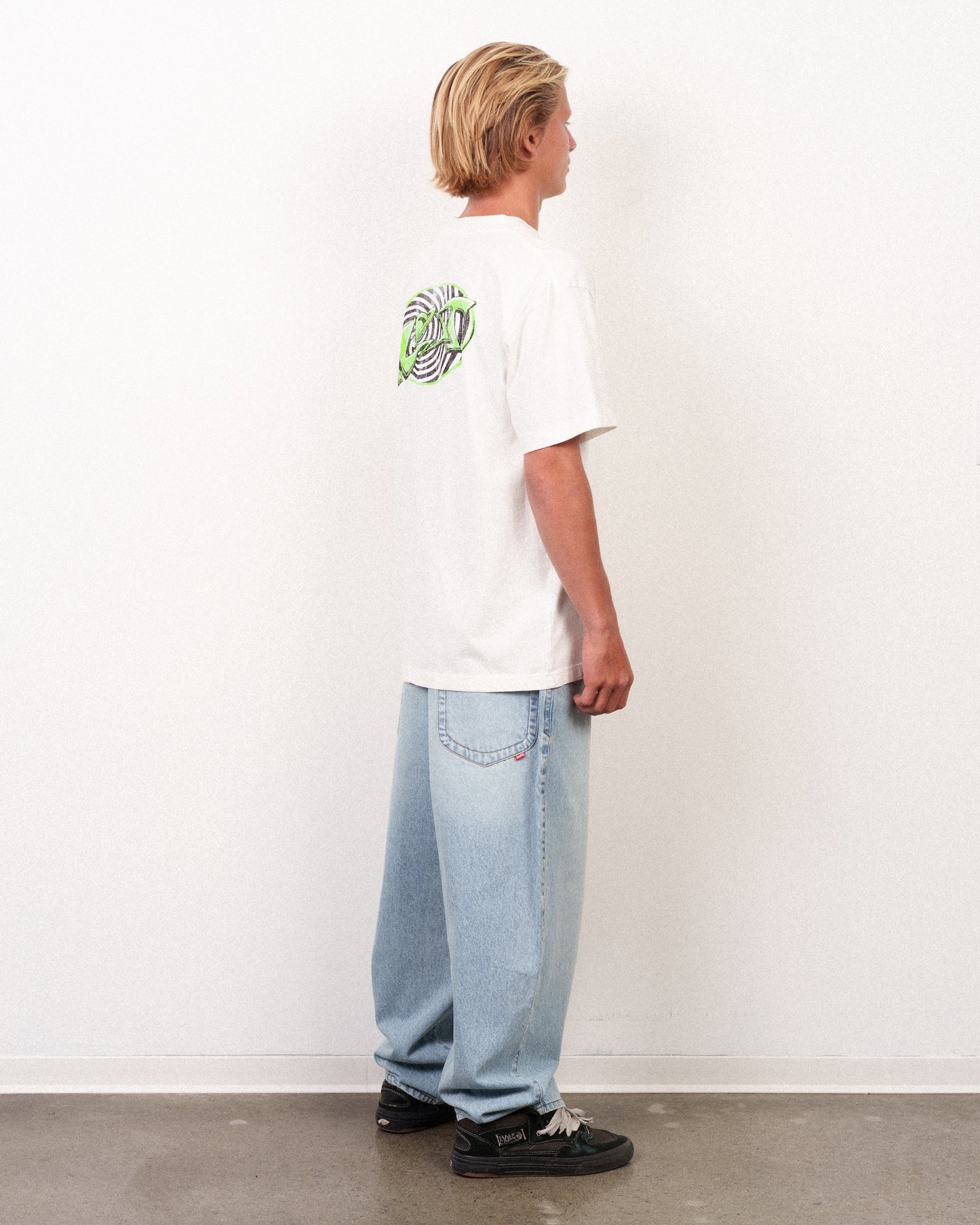 Spiraling Boxy Tee White