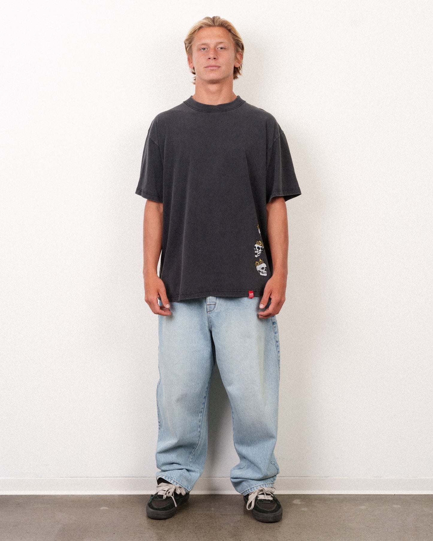 Mayhem Flannel Boxy Tee Vintage Black