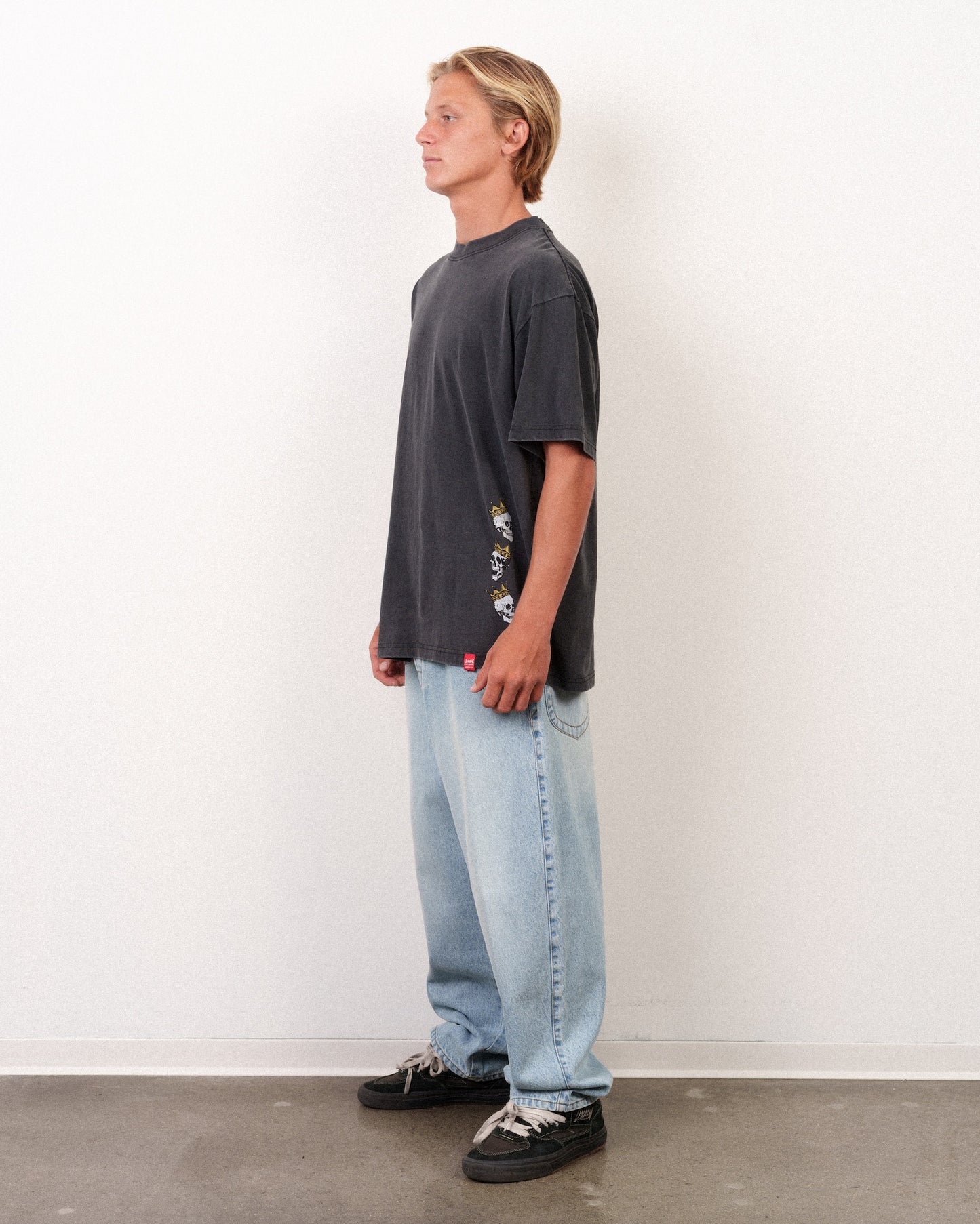 Mayhem Flannel Boxy Tee Vintage Black