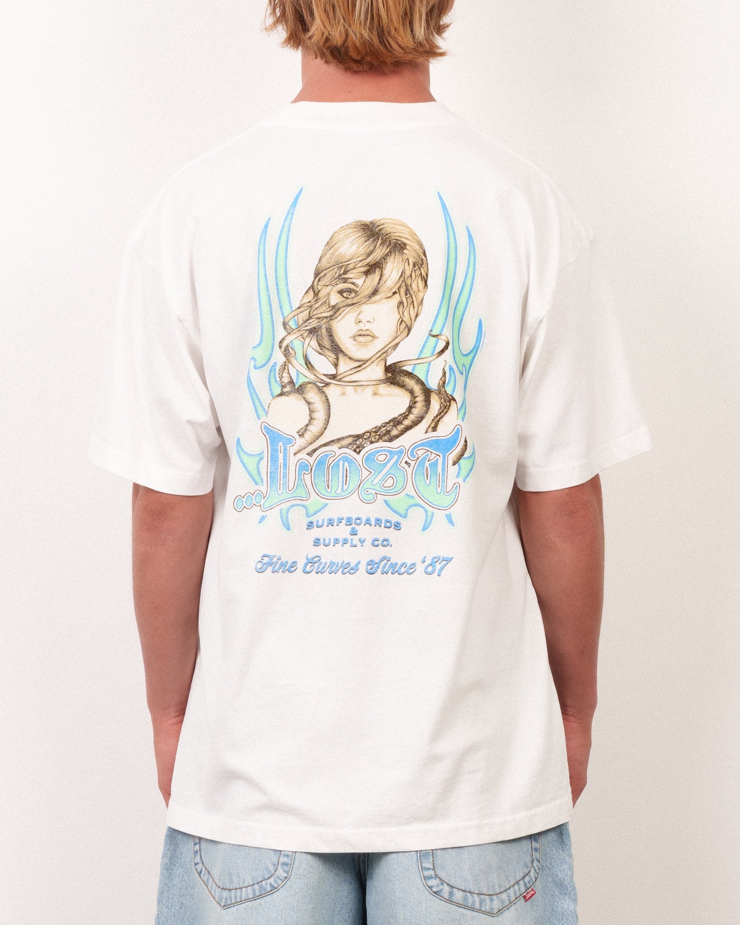 Fine Curves 2 Boxy Tee White