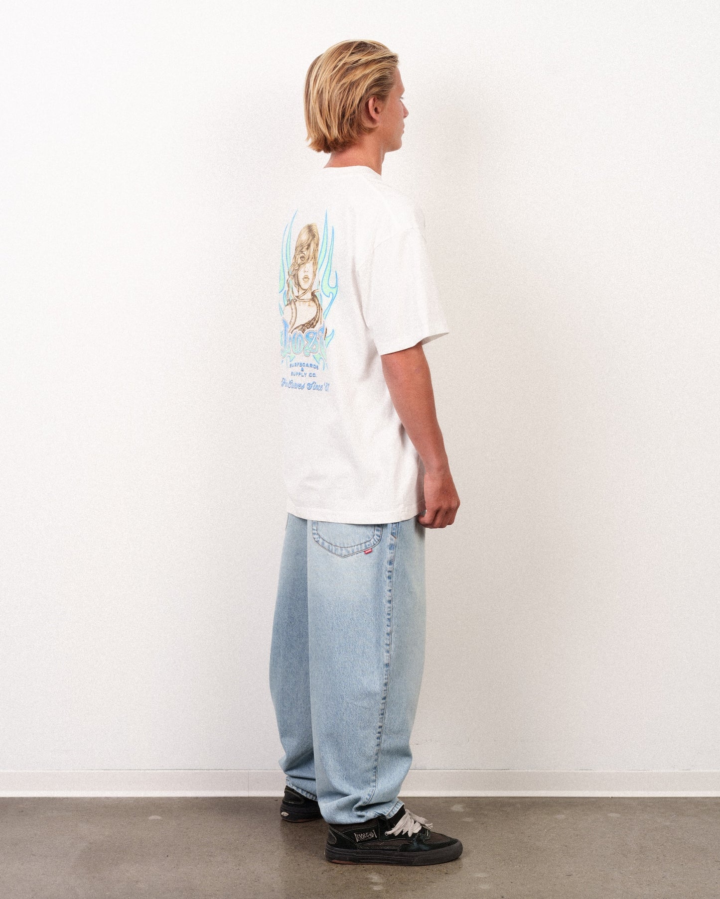 Fine Curves 2 Boxy Tee White