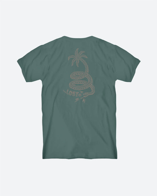 Snake Palm Vintage Dye Tee Ocean Pine